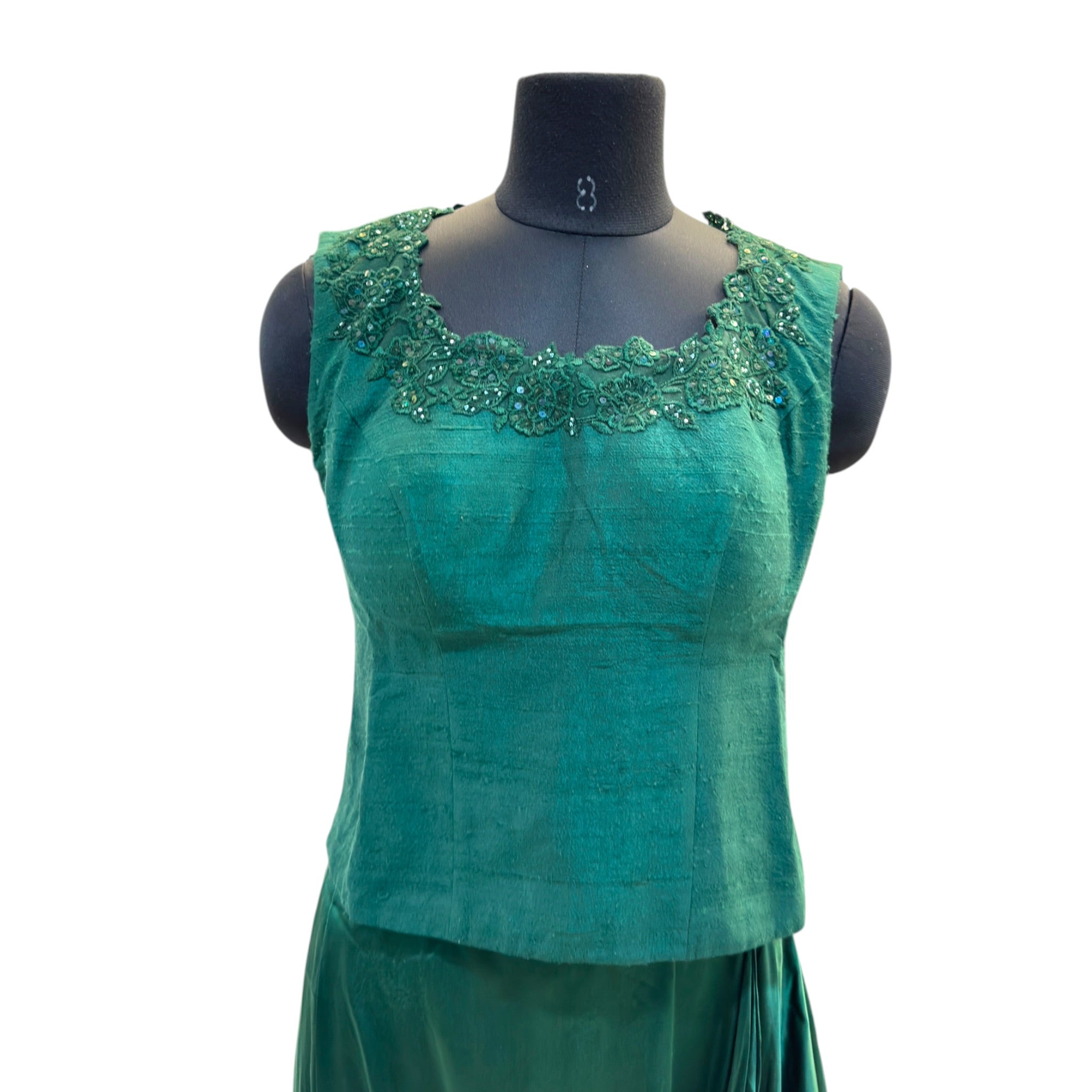 Forest Green Embroidered Jacket Set by Shymal & Bhumika
