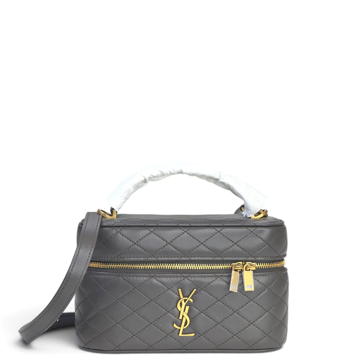 Saint Laurent Gaby Vanity grey lambskin Diamond quilted Bag