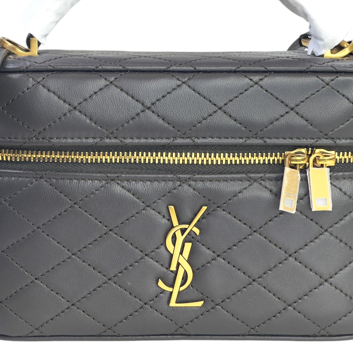 Saint Laurent Gaby Vanity grey lambskin Diamond quilted Bag
