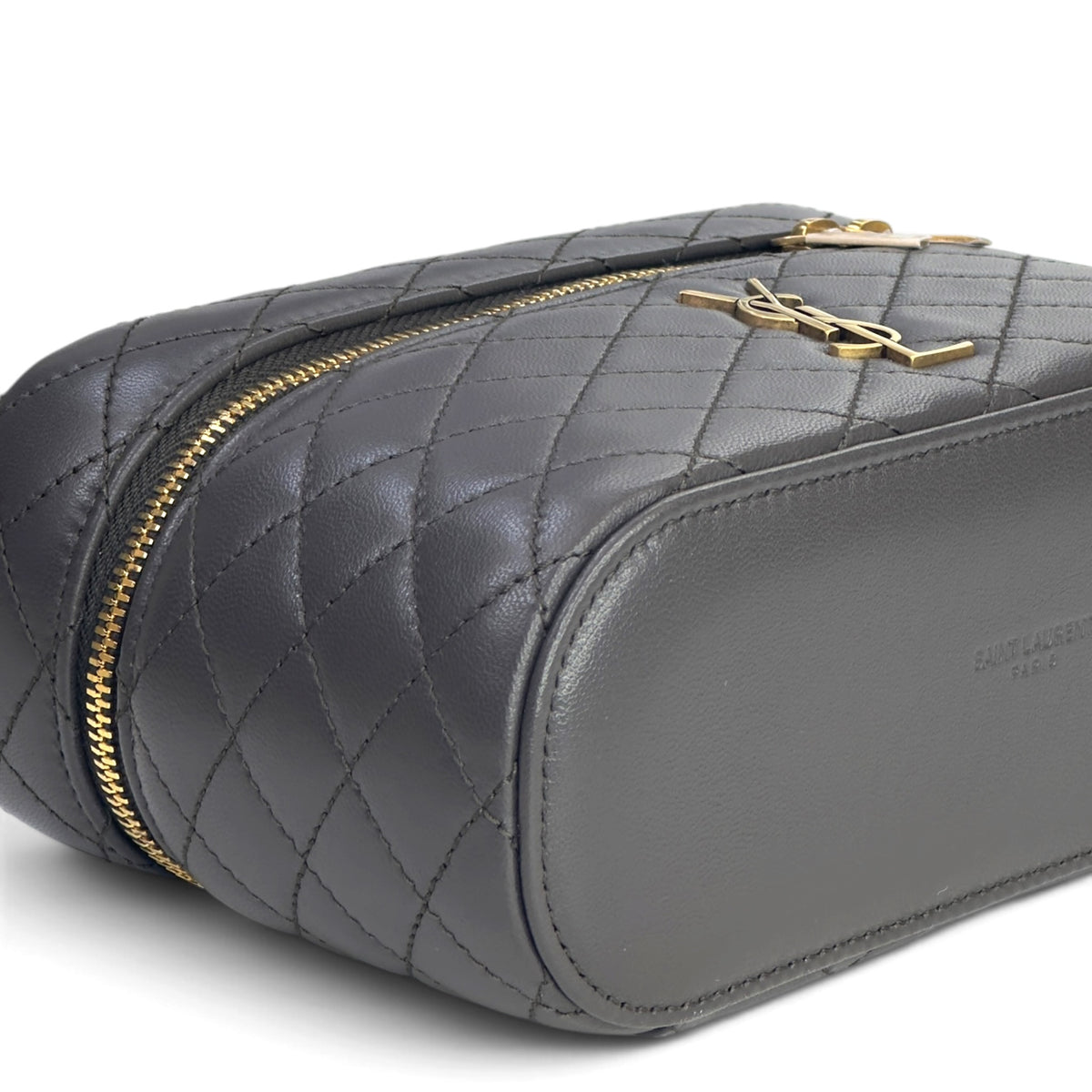 Saint Laurent Gaby Vanity grey lambskin Diamond quilted Bag