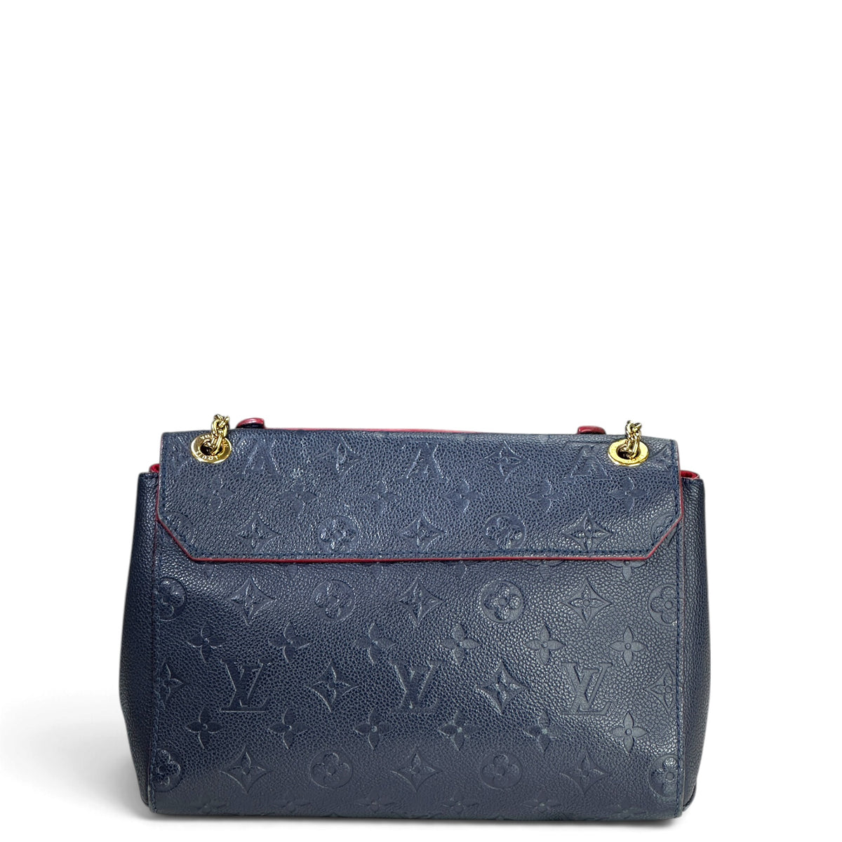 Louis Vuitton Vavin PM small blue  pebbled leather shoulder bag