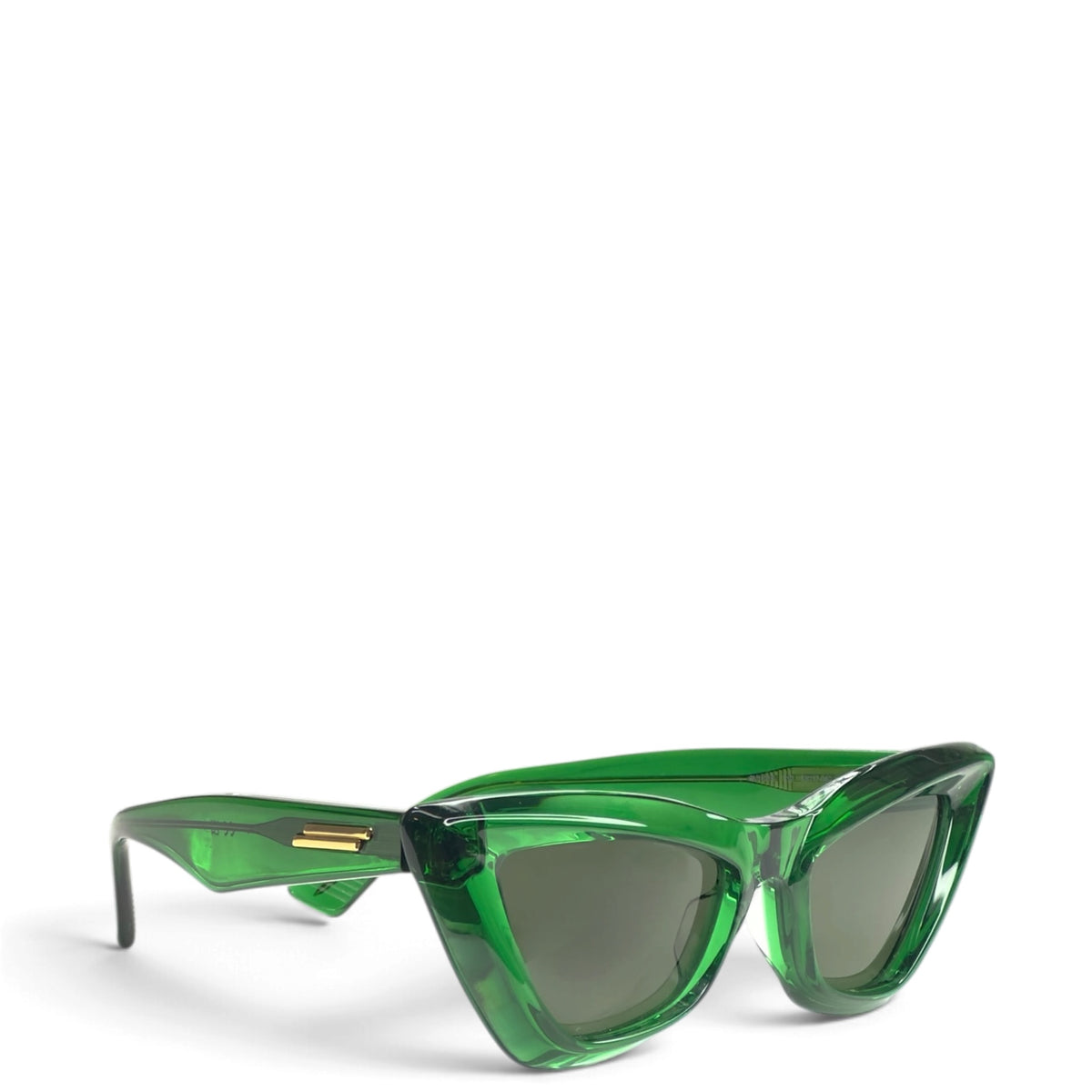 Bottega Veneta BV1101S Green Cat-Eye Sunglasses