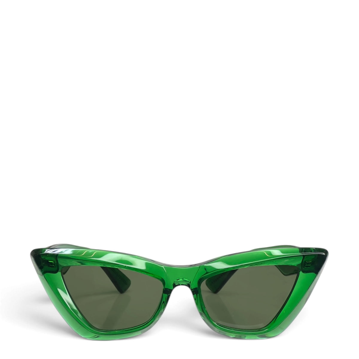 Bottega Veneta BV1101S Green Cat-Eye Sunglasses