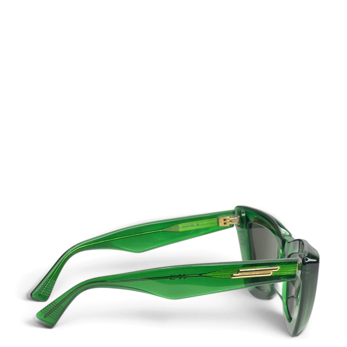 Bottega Veneta BV1101S Green Cat-Eye Sunglasses