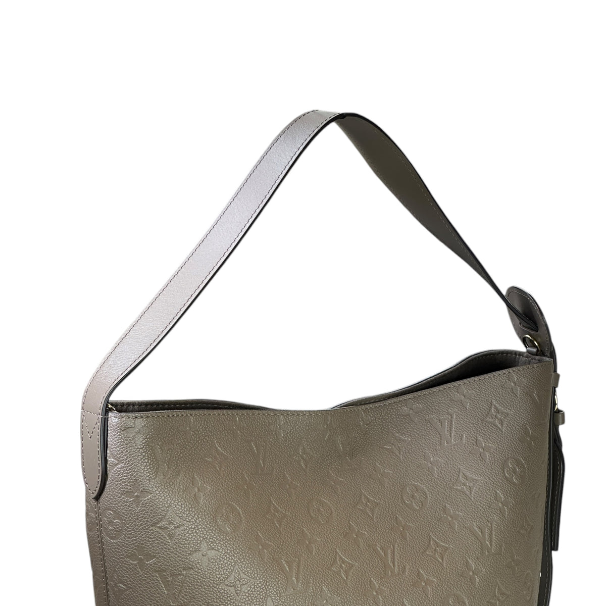 lv all in gm large brown canvas leather shoulder  bag