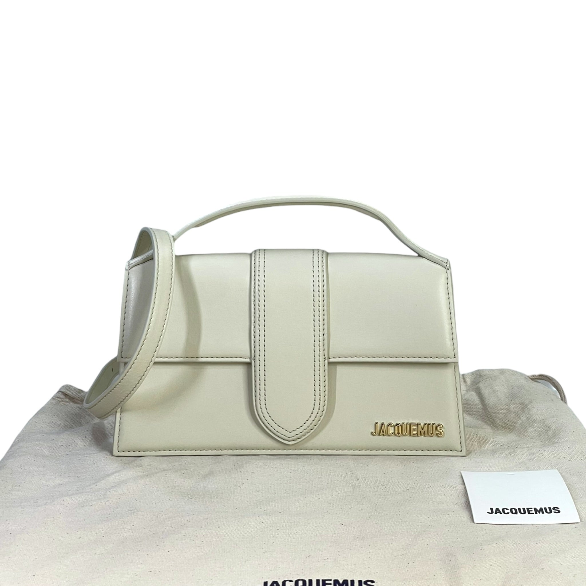 Jacquemus The Large Bambino Bag Ivory Leather