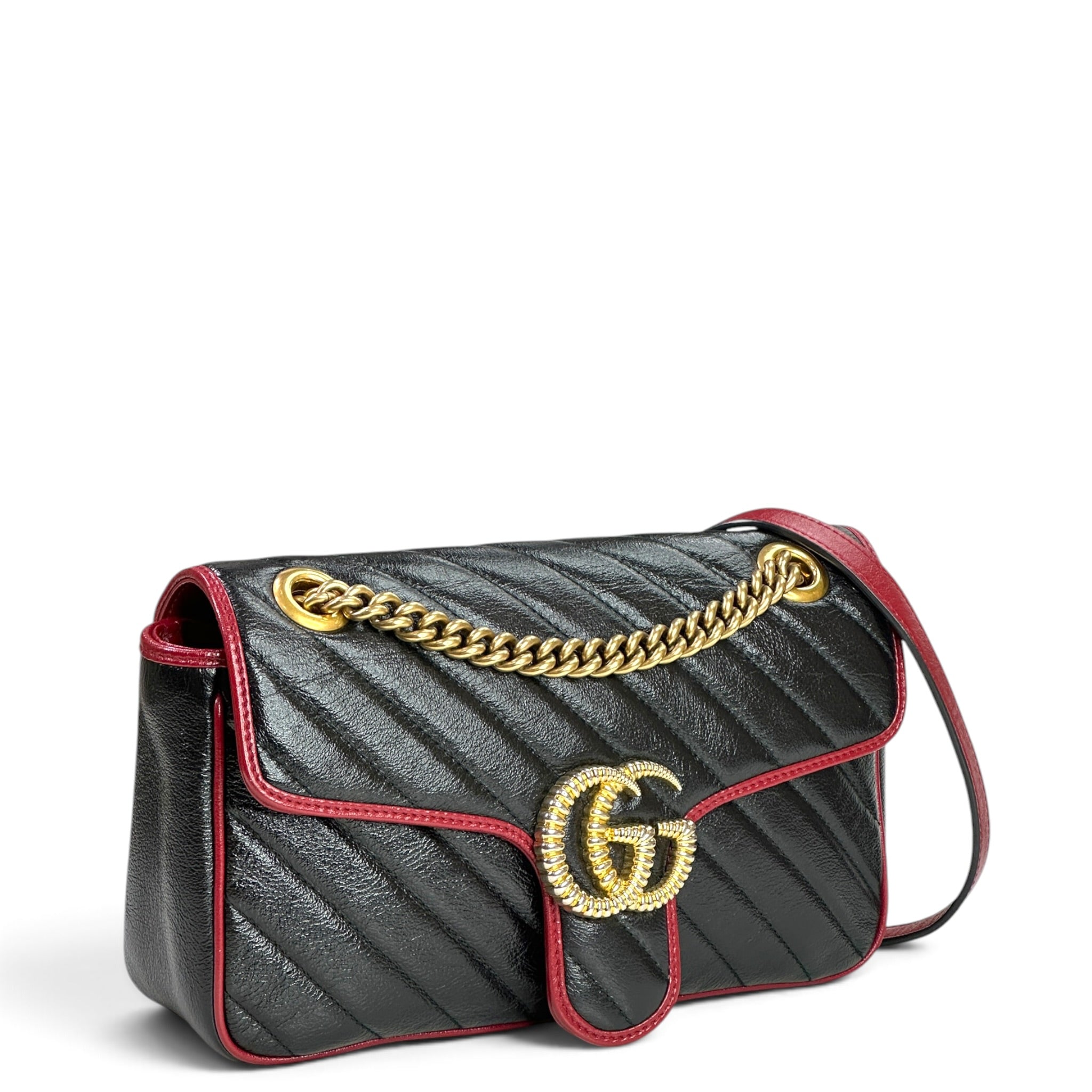 Gucci GG Marmont Diagonal Matelassé Shoulder Bag