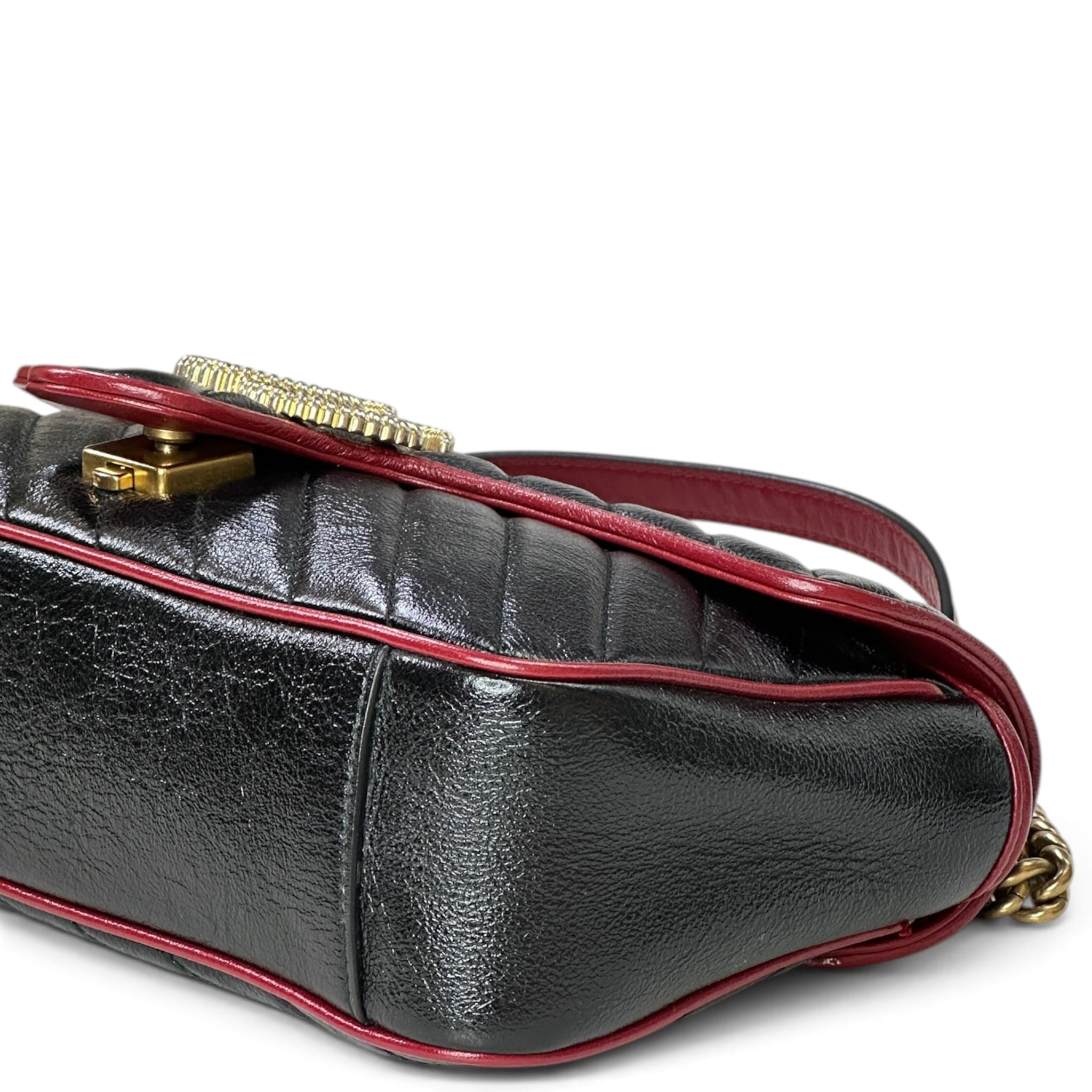 Gucci GG Marmont Diagonal Matelassé Shoulder Bag