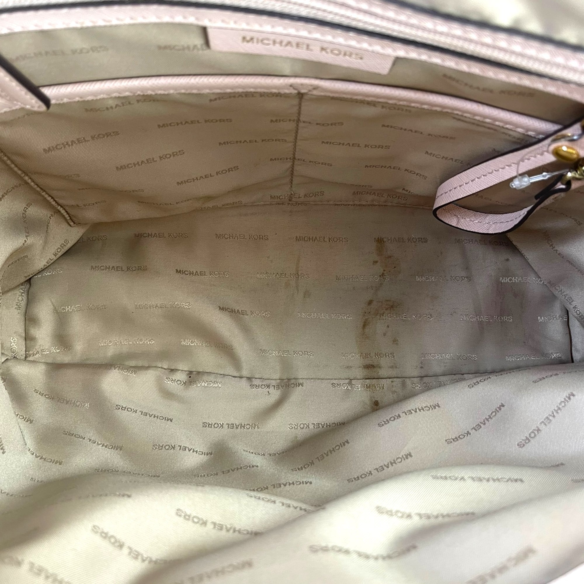 Michael Kors Voyager Tote Bag Metallic Ballet Pink