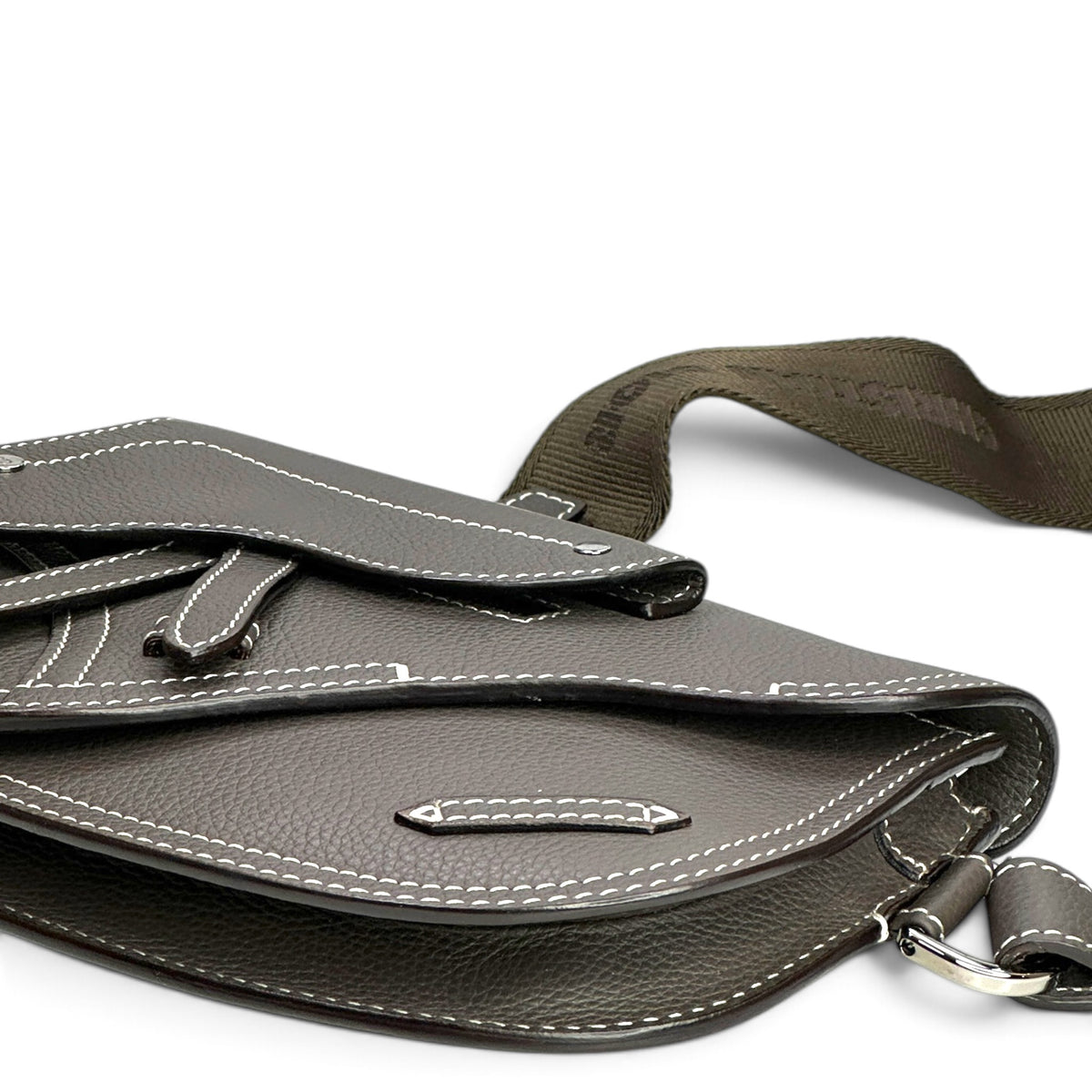 Dior men's Grey calf skin saddle bag