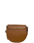 Furla Metropolis Round Crossbody Bag Mini Brown Leather