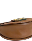 Furla Metropolis Round Crossbody Bag Mini Brown Leather