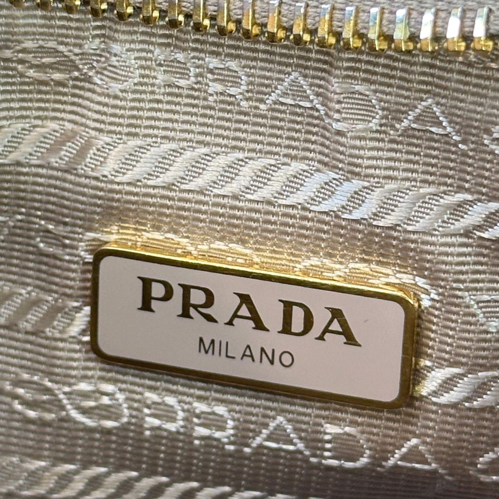 Prada Re-Edition 2005 Neutral Saffiano Leather Shoulder Bag