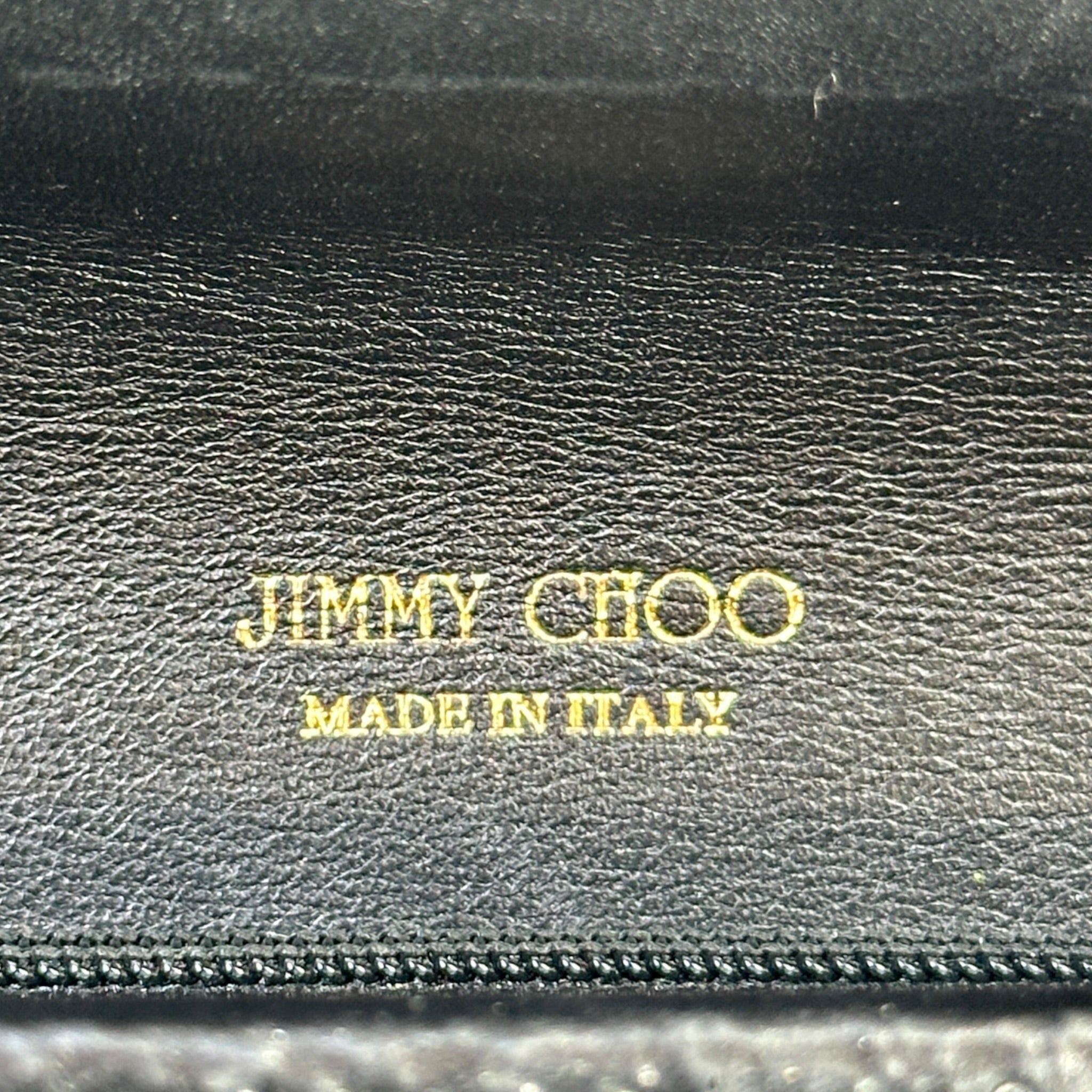 Jimmy Choo Flap Cluth Black/Grey Glitter