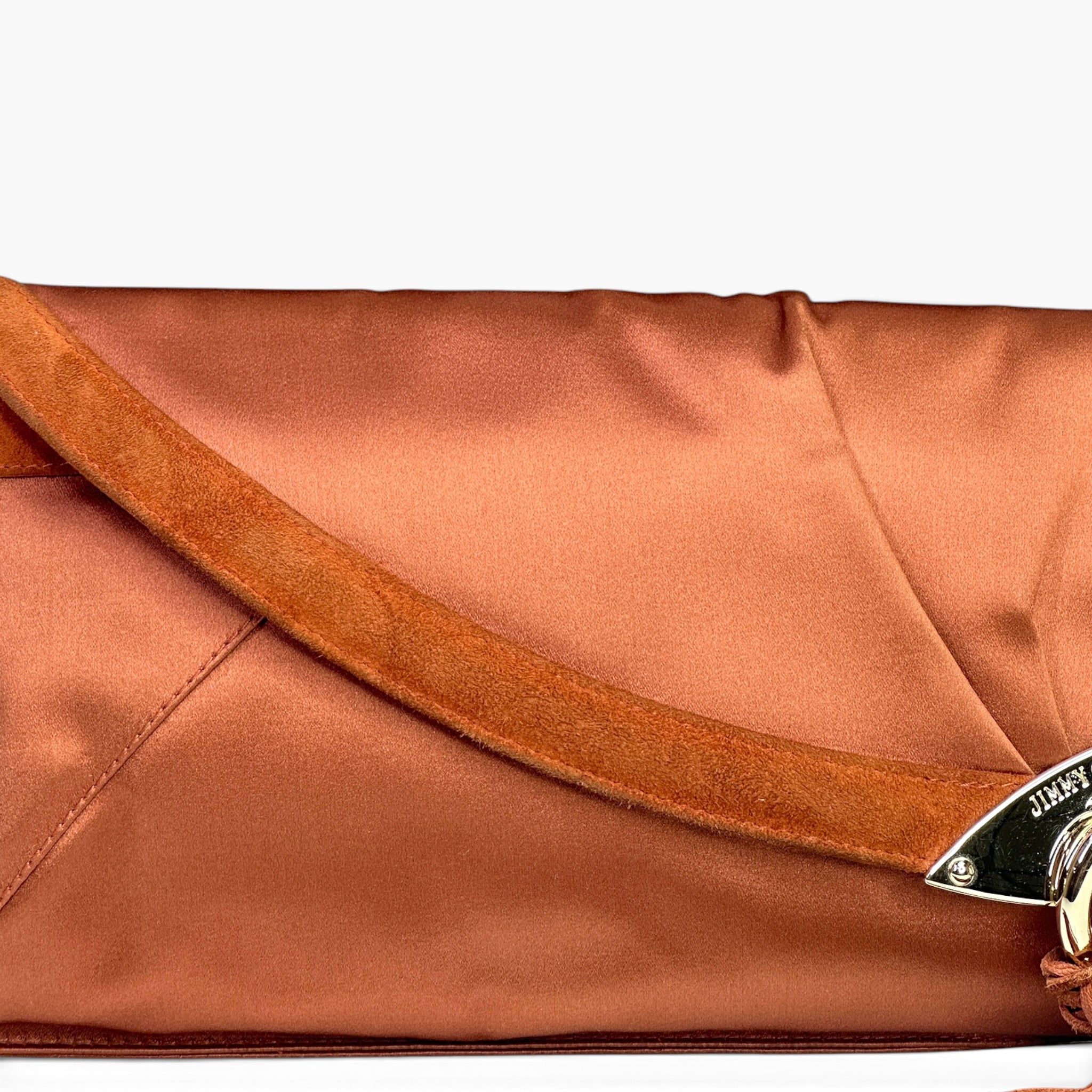 Jimmy Choo Brown Satin Clutch