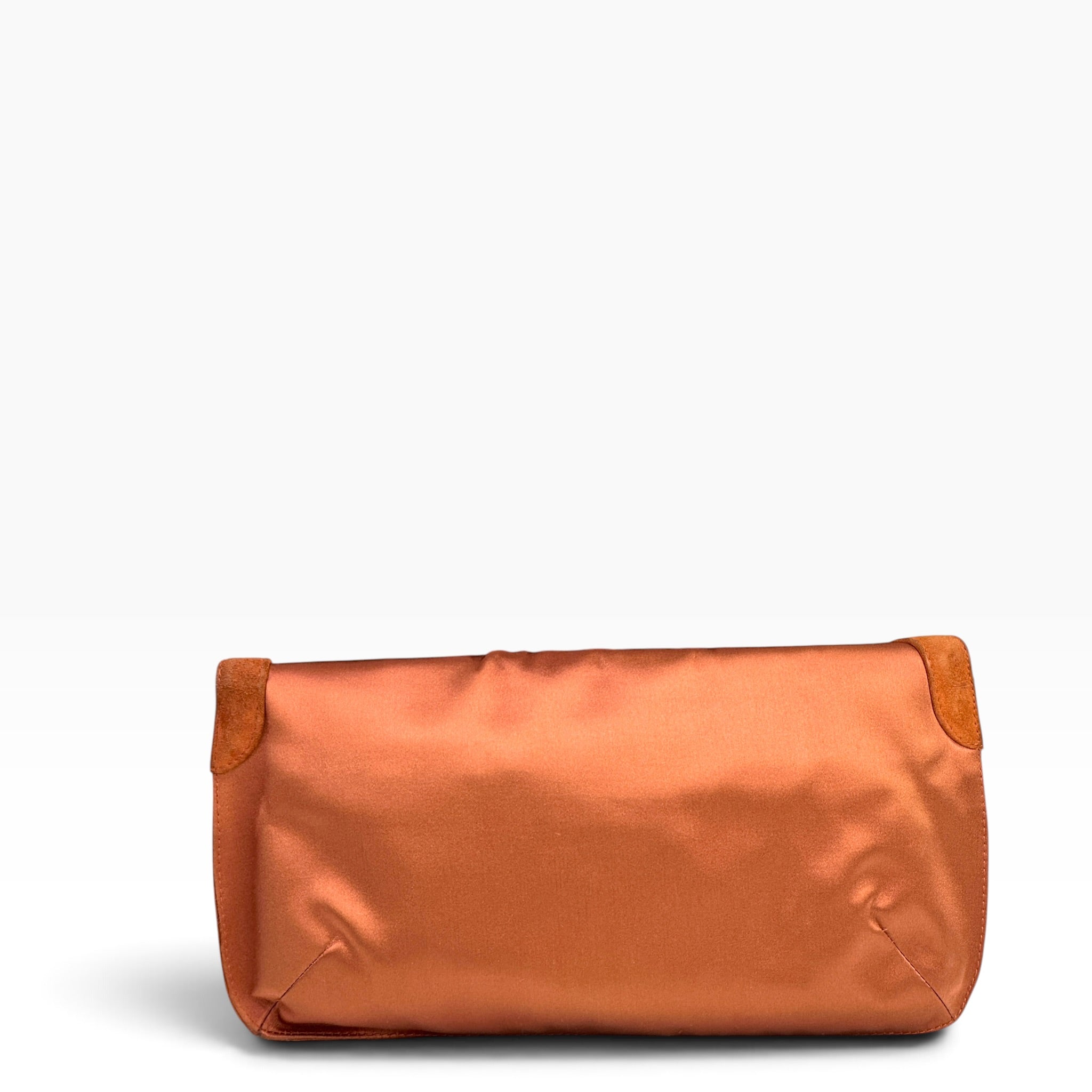 Jimmy Choo Brown Satin Clutch