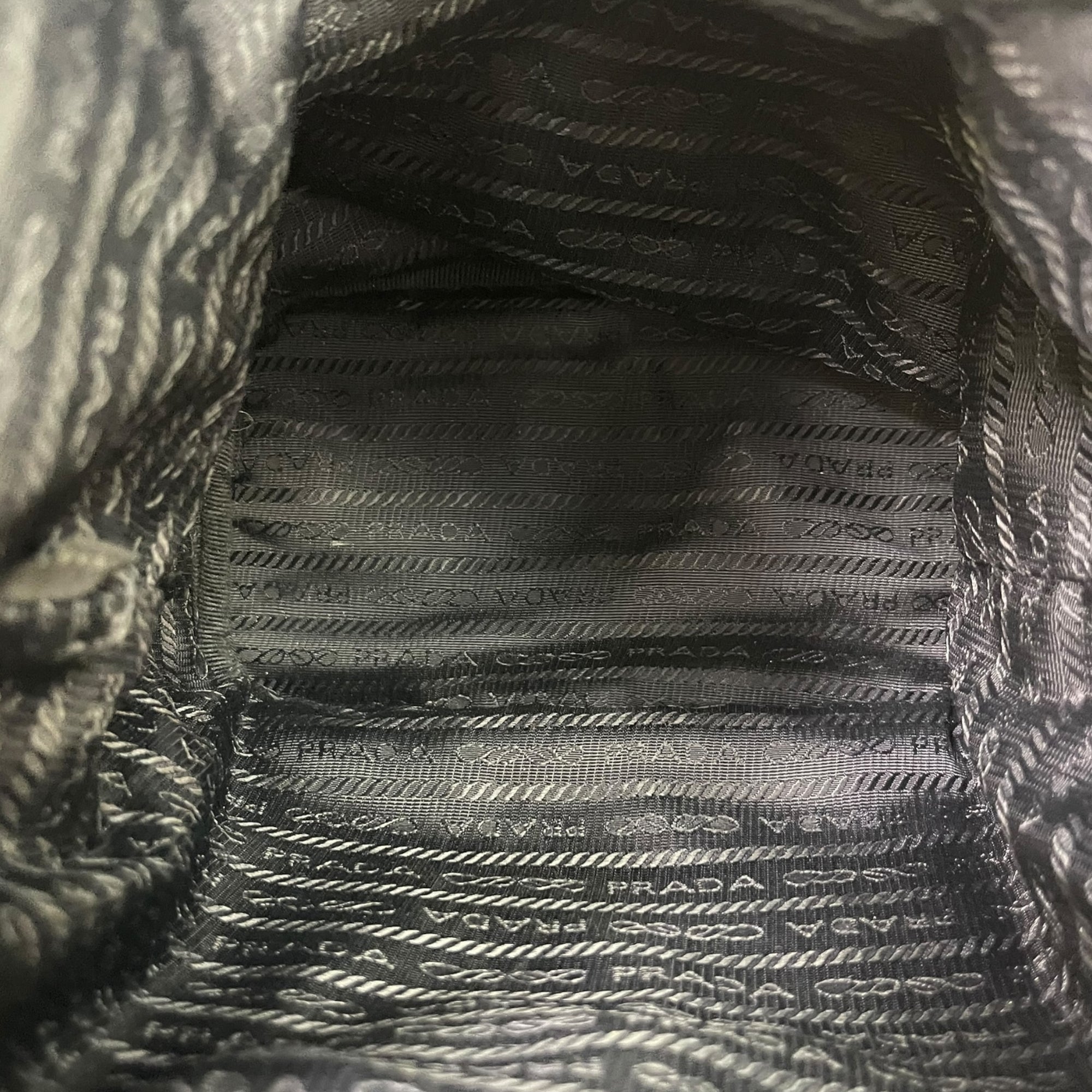 Prada Duet Re-Nylon Black Bucket Bag