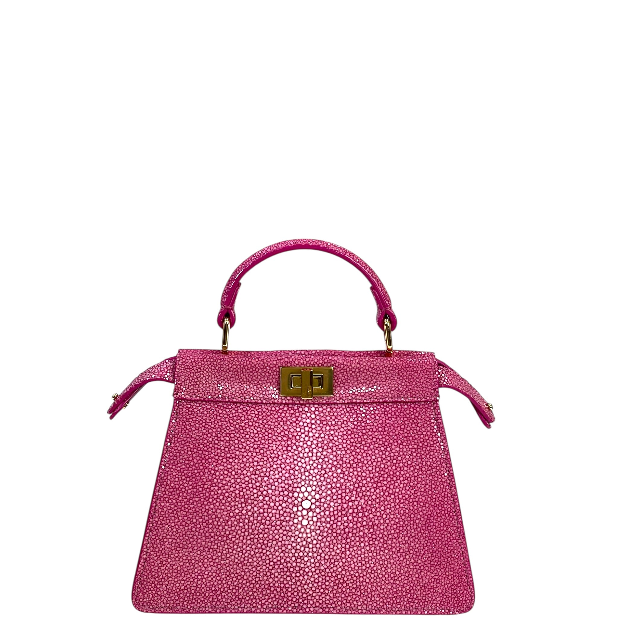 Fendi Peekaboo ISeeU Petite Bag Pink Stingray Leather
