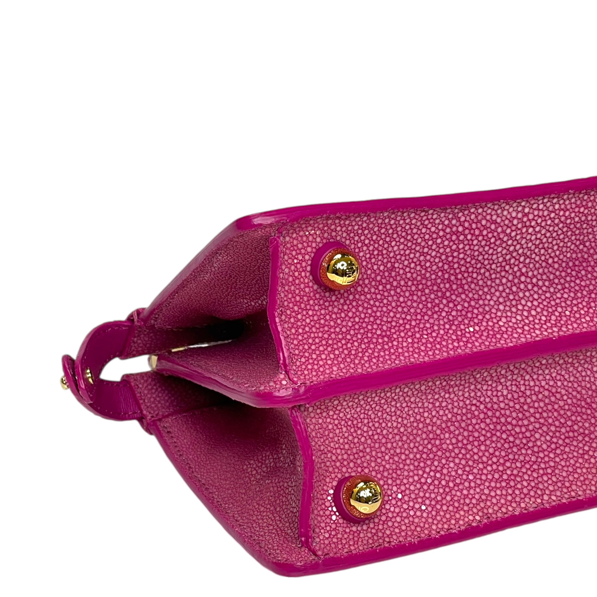 Fendi Peekaboo ISeeU Petite Bag Pink Stingray Leather