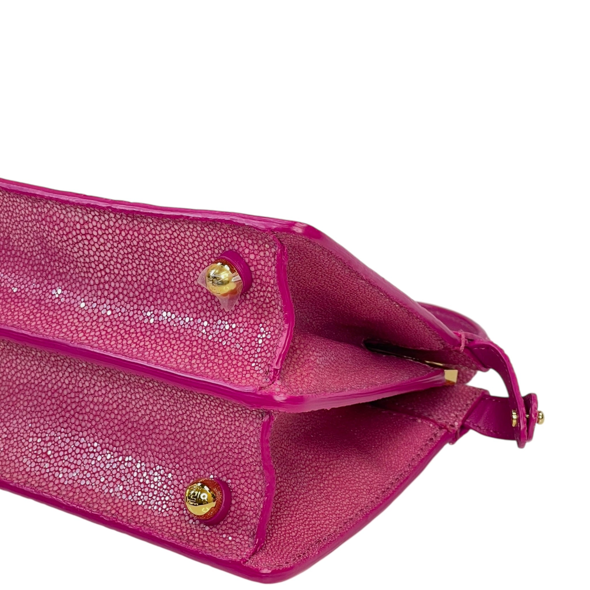 Fendi Peekaboo ISeeU Petite Bag Pink Stingray Leather