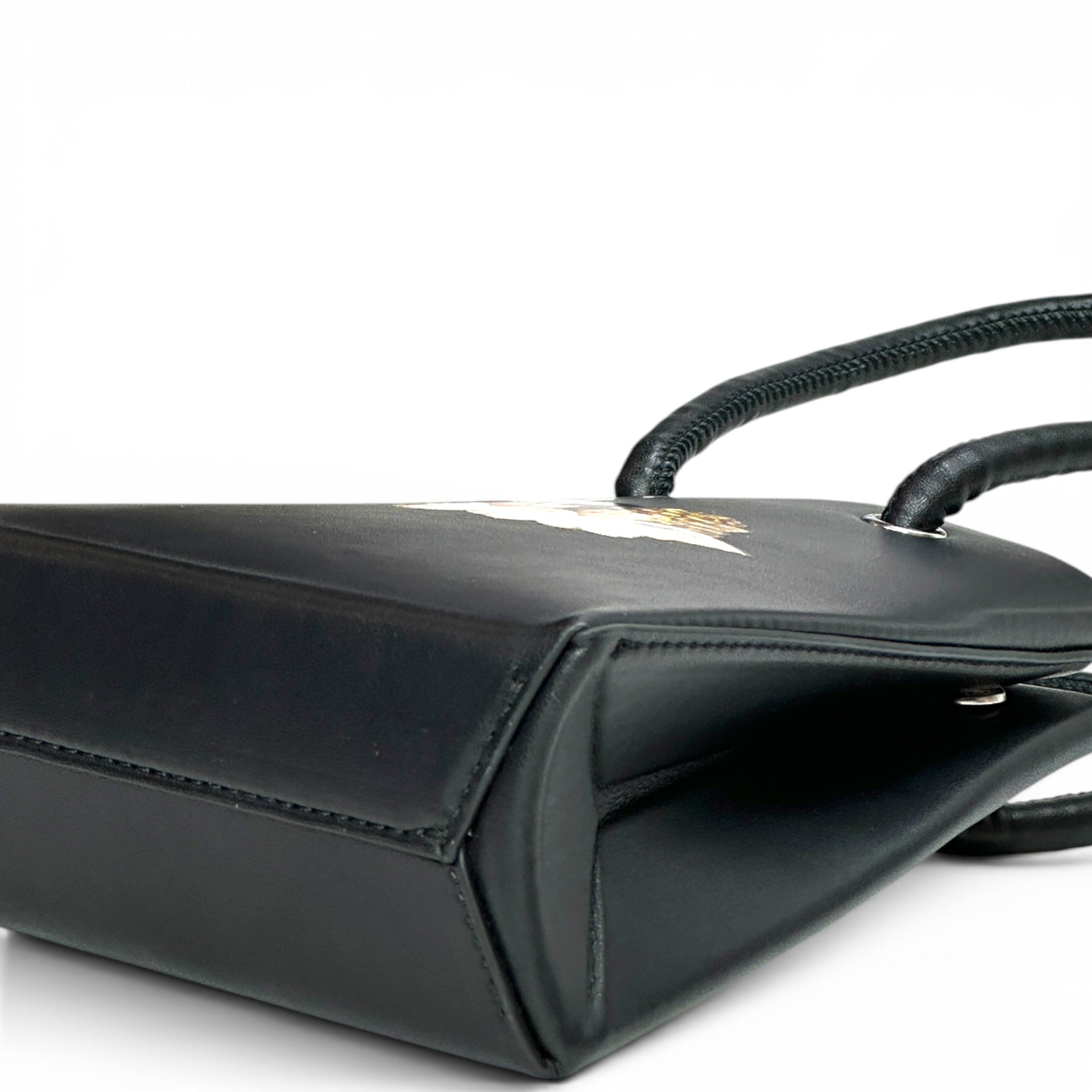 Fiorucci Mini Handbag Black Apple Leather