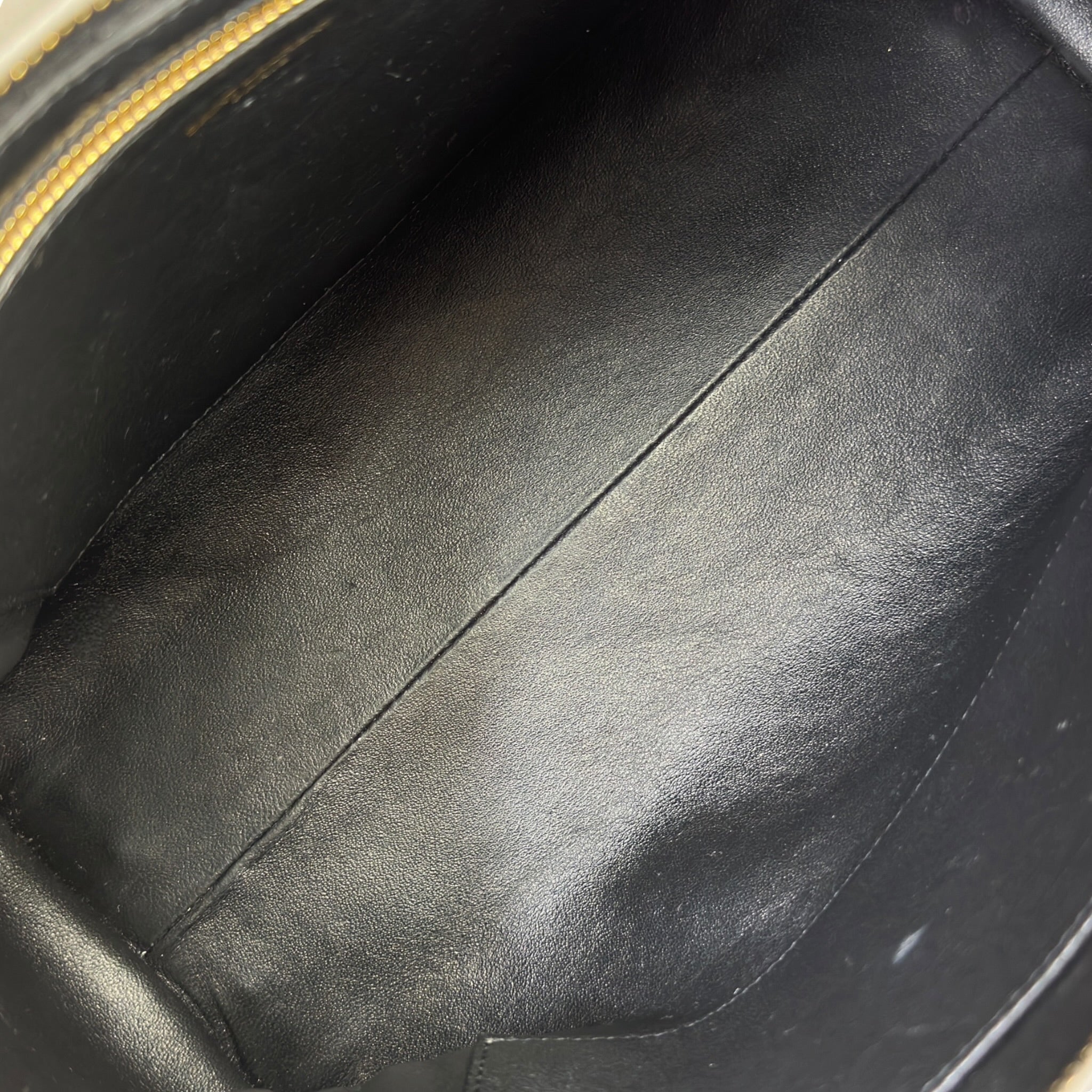 Saint Laurent Small Monogram Grey Calfskin Leather Cabas Bag