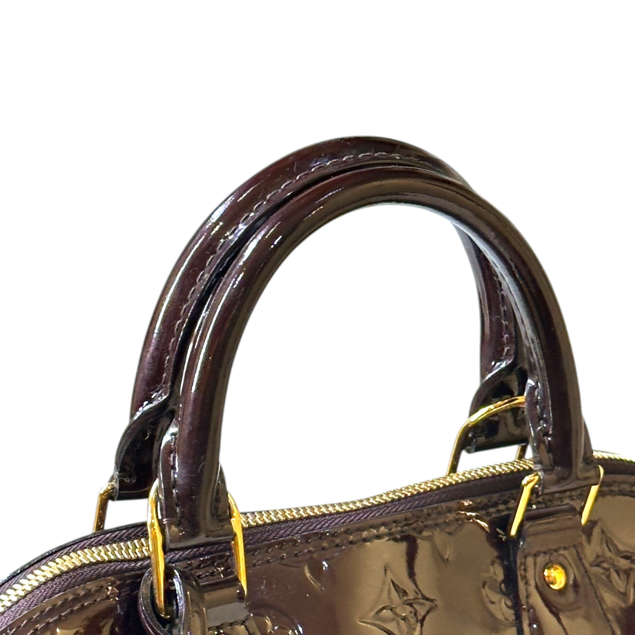 Louis Vuitton Alma PM Burgundy Leather Hand Bag