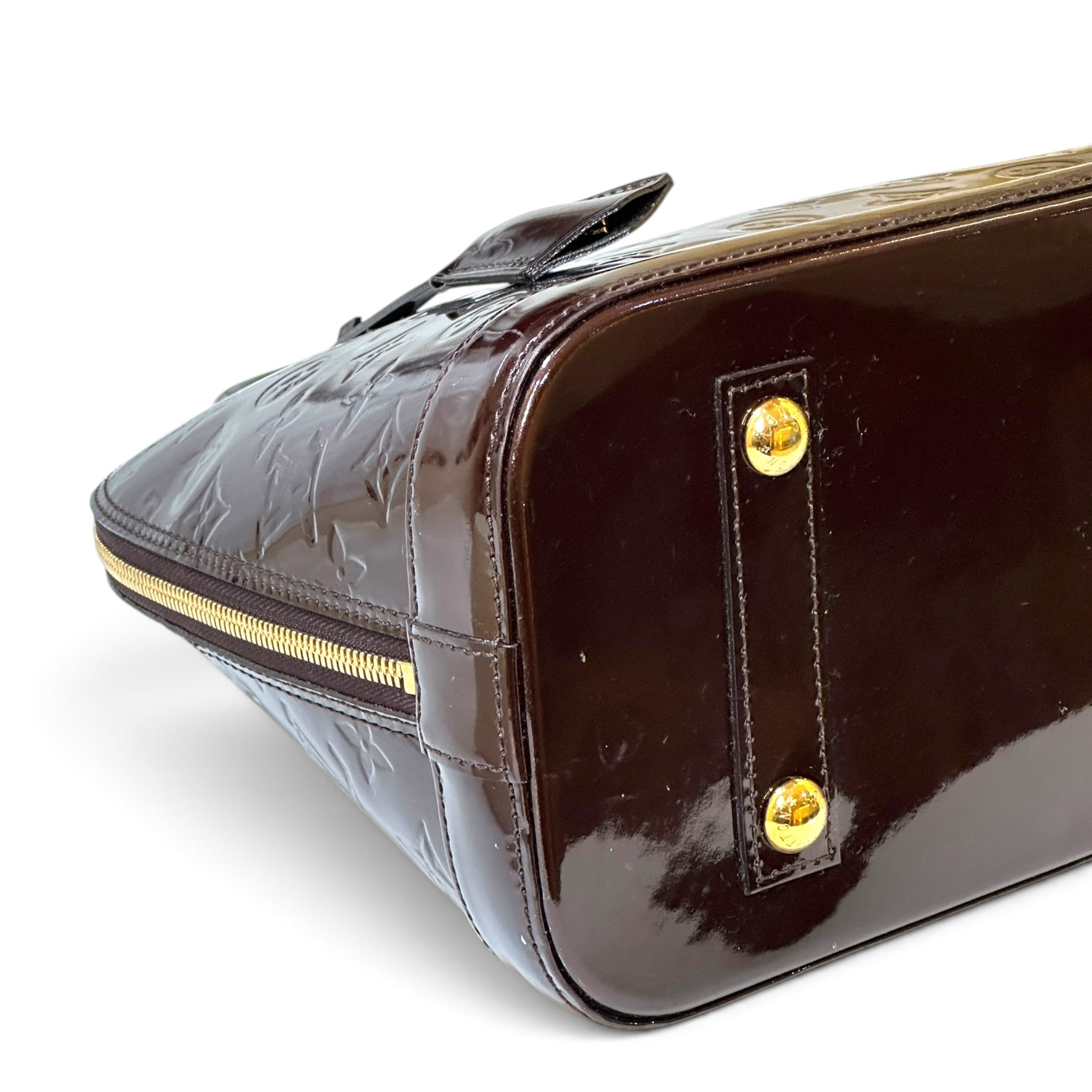 Louis Vuitton Alma PM Burgundy Leather Hand Bag