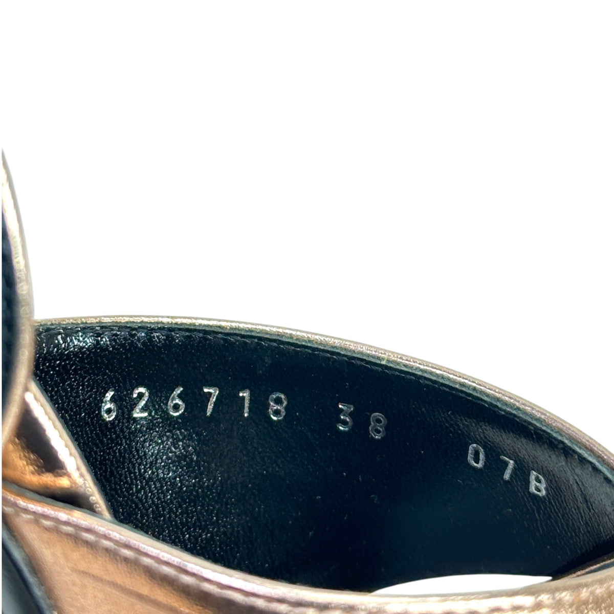 Gucci Crawford Crisscross Gold Strap Sandal EU 38