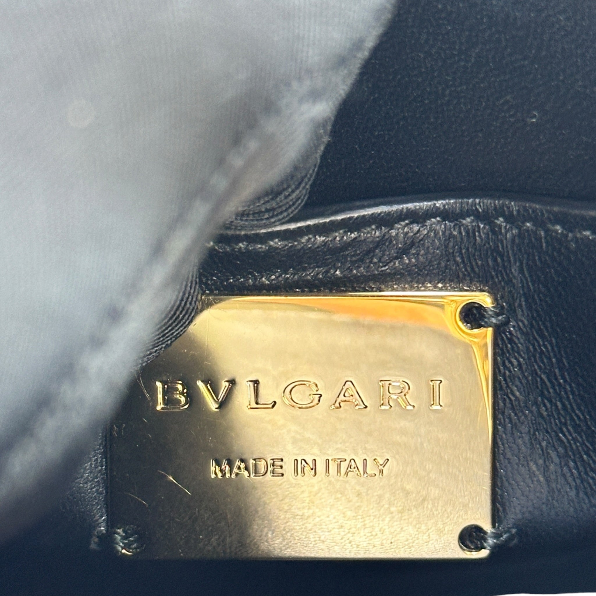 Bvlgari Serpentine Mini Tote Black Crystals Inserts Suede