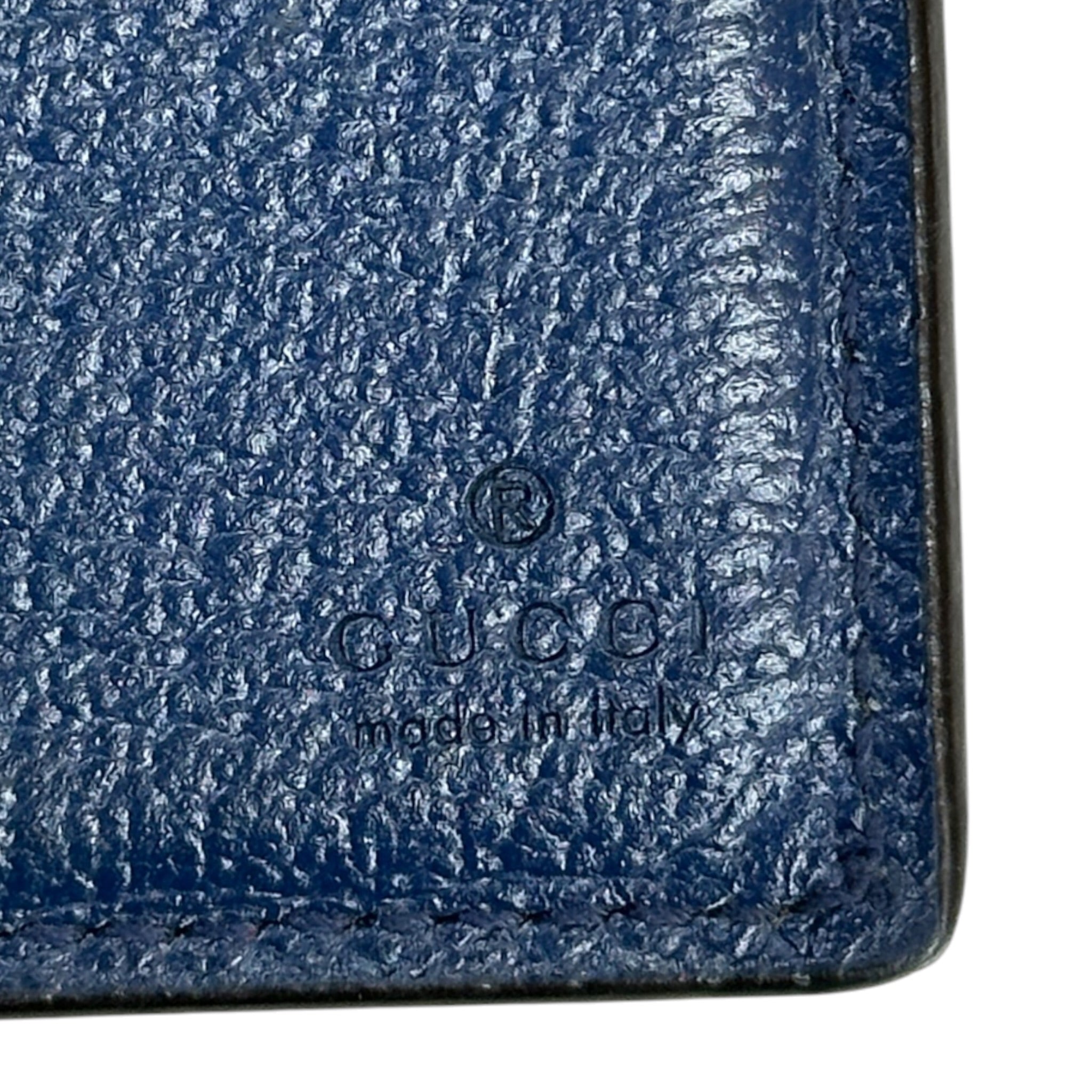 Gucci Marmont Blue leather bi-fold wallet