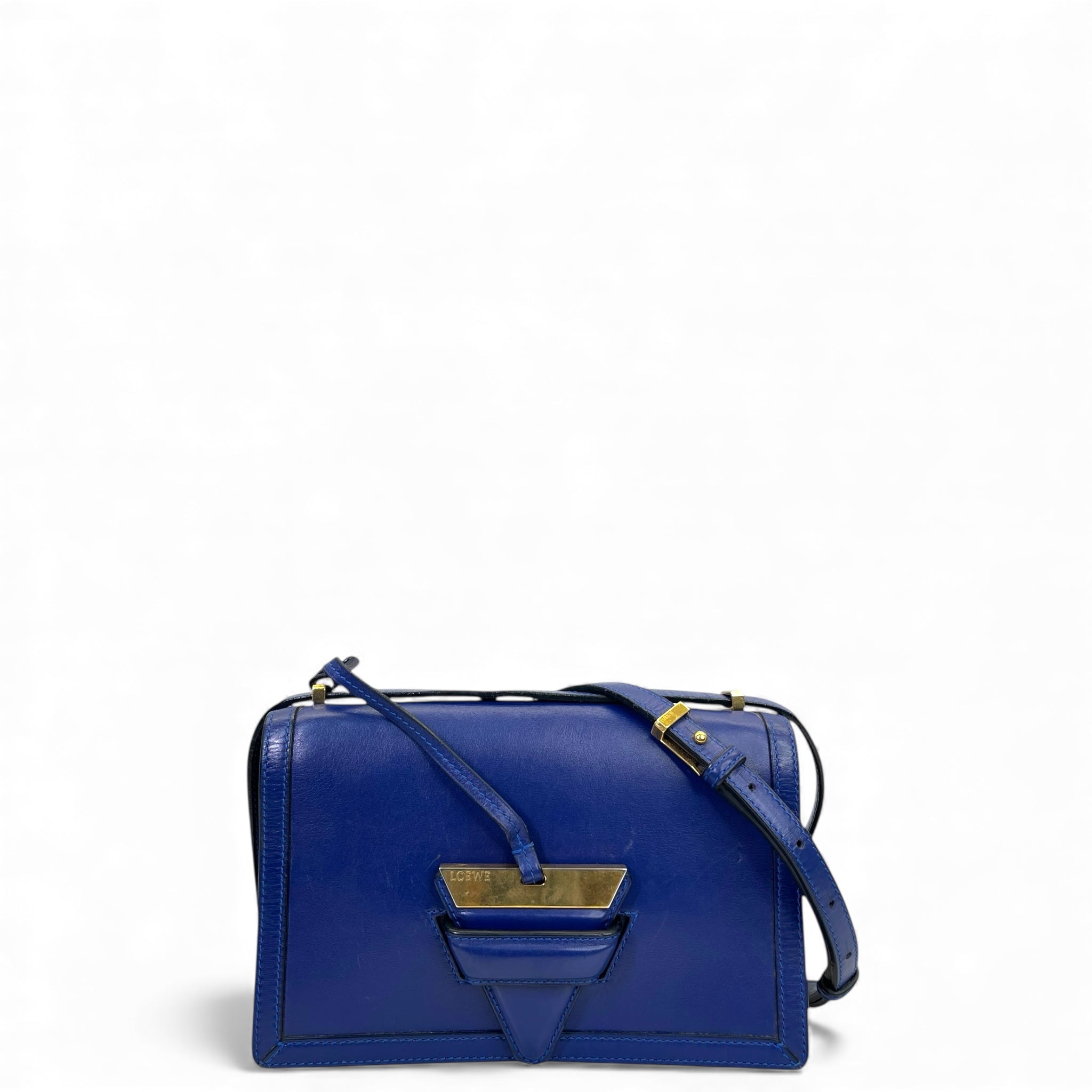 Loewe Barcelona Navy Blue Leather Bag