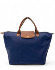 Longchamp Navy Blue Nylon Le Pliage Tote Bag