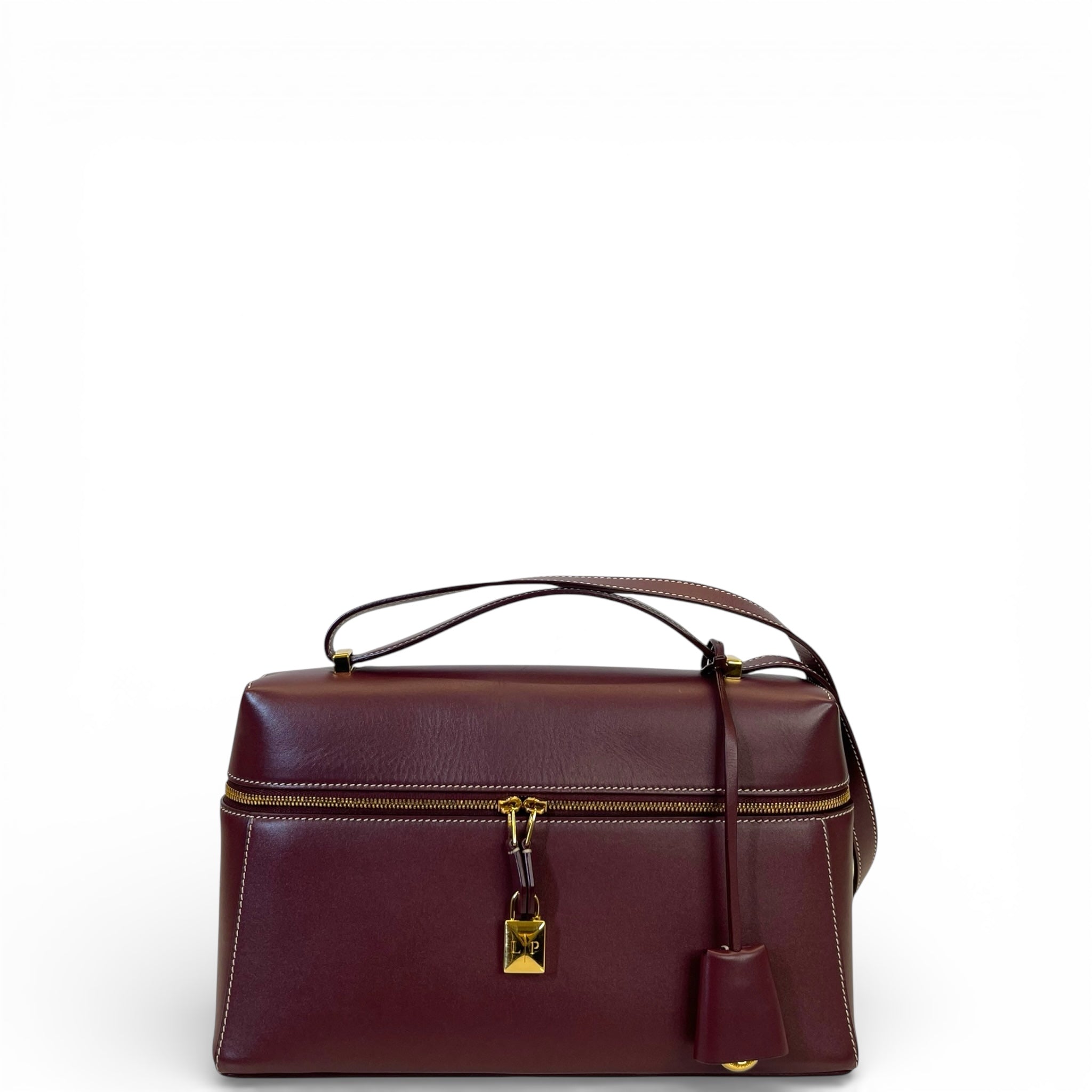 Loro Piana Extra Bag L27 Smoked Caramel Calf Skin