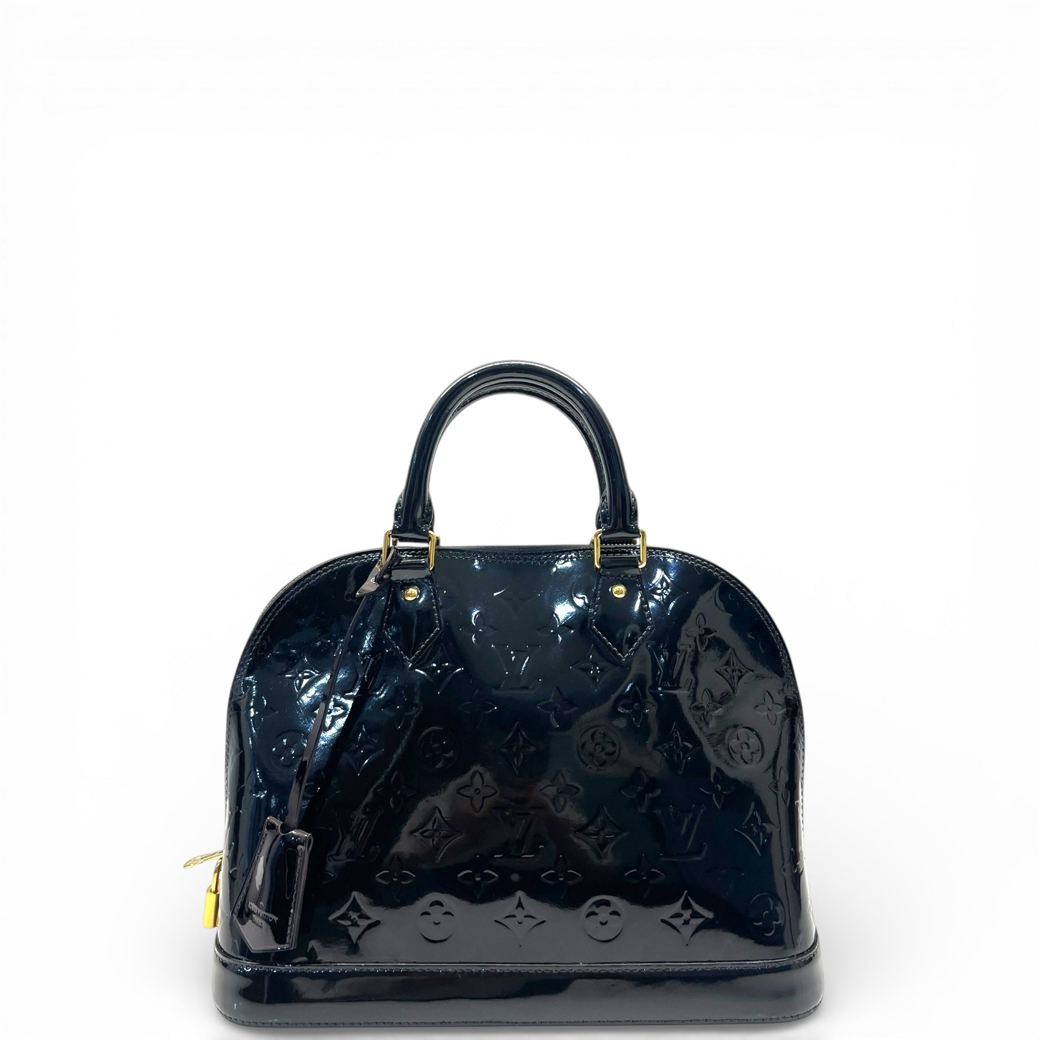 Louis Vuitton Alma PM Handbag Black Monogram Vernis