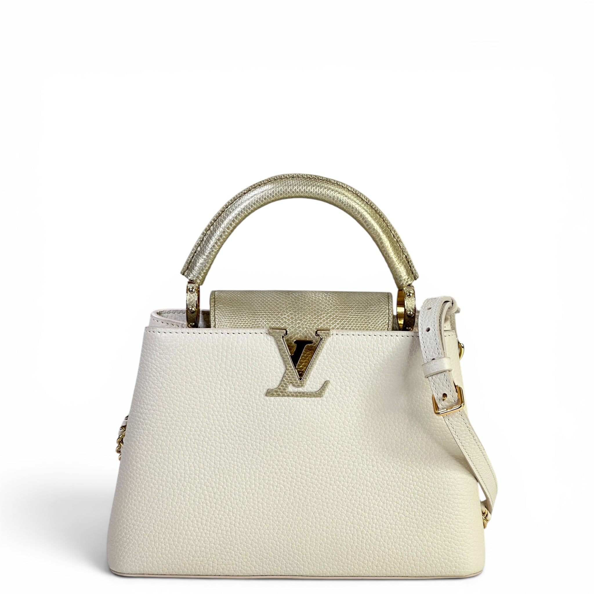 Louis Vuitton Capucines BB cream gold Taurillon leather bag