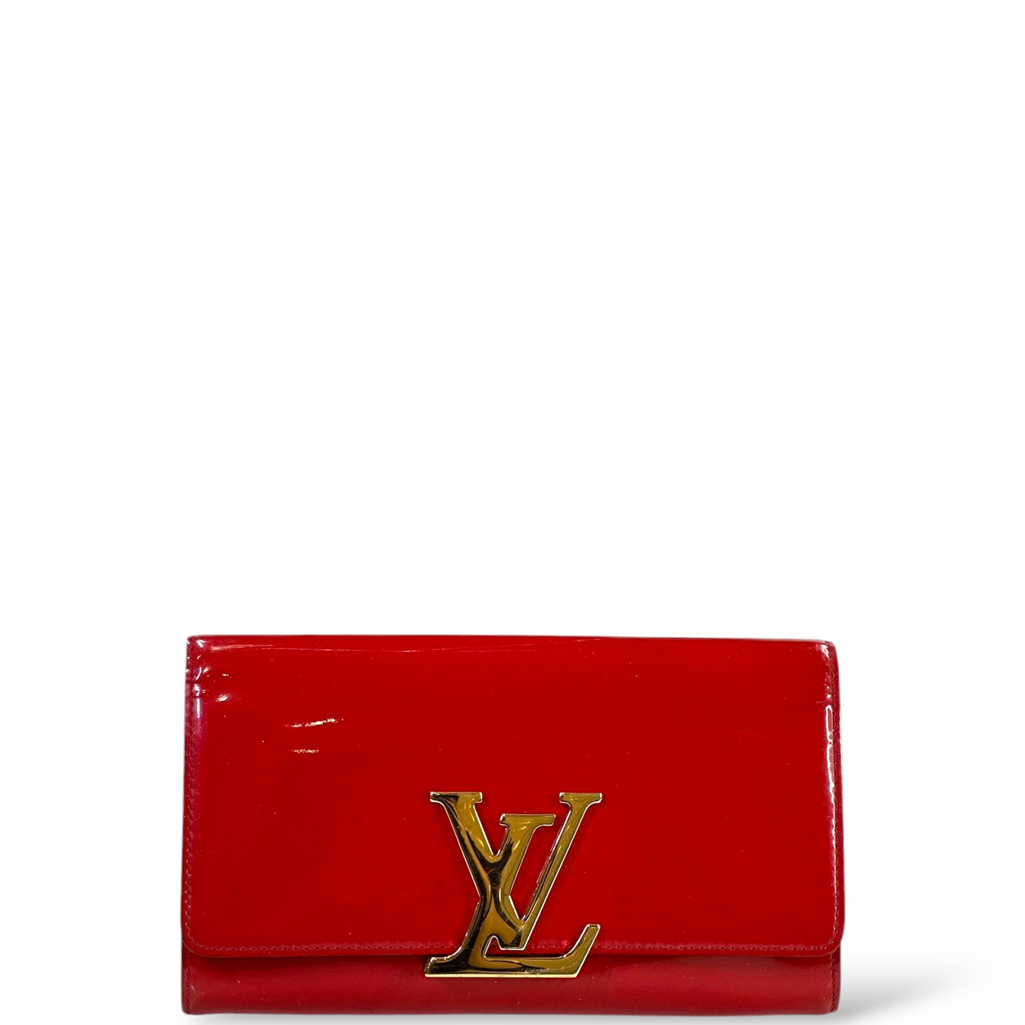 Louis Vuitton Louise MM Vernis Red Patent Leather