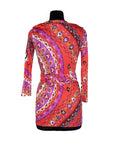 Emilio Pucci Red / Pink Flower Patterned Dress