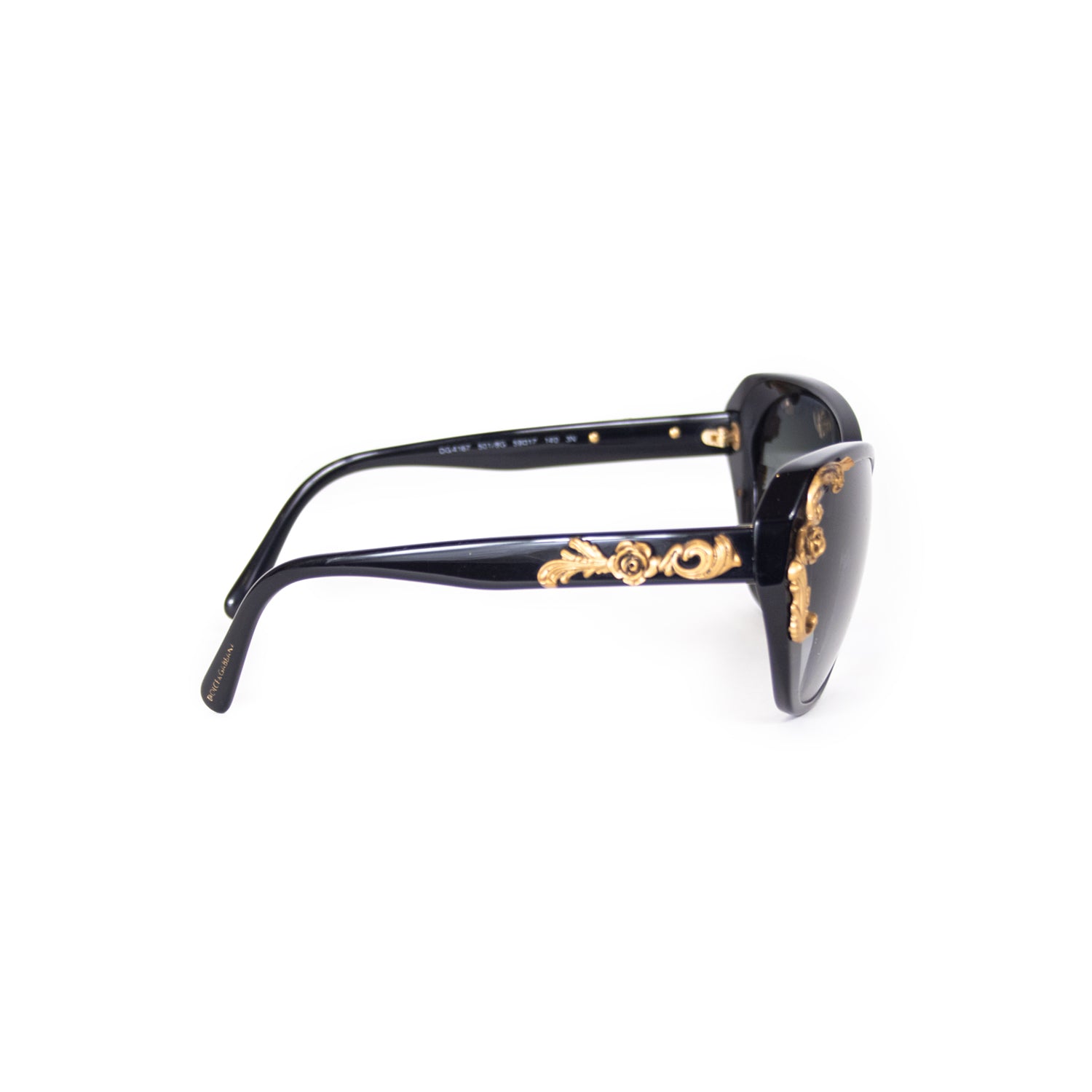 Dolce &amp; Gabbana DG Pattern Black Sunglasses