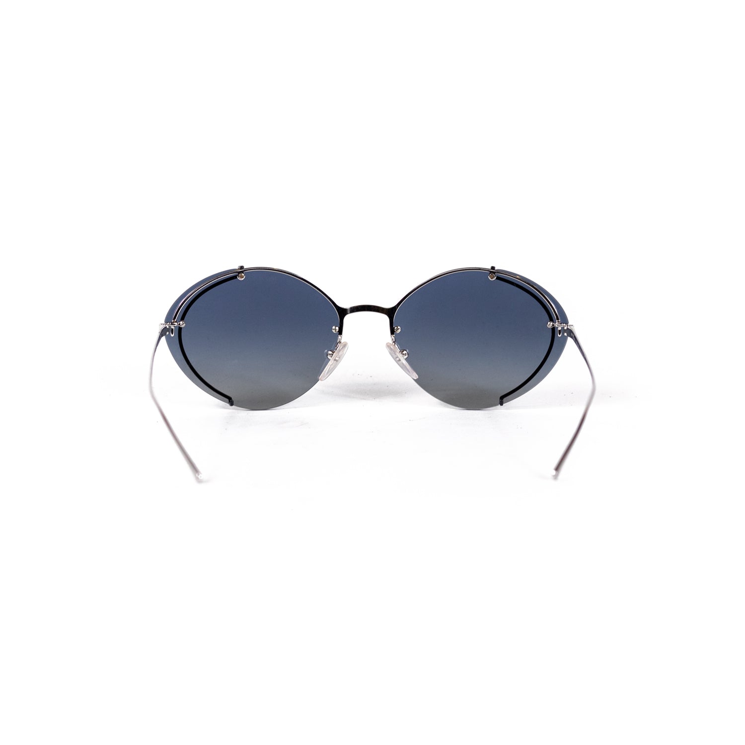 Prada Grey Oval Sunglasses