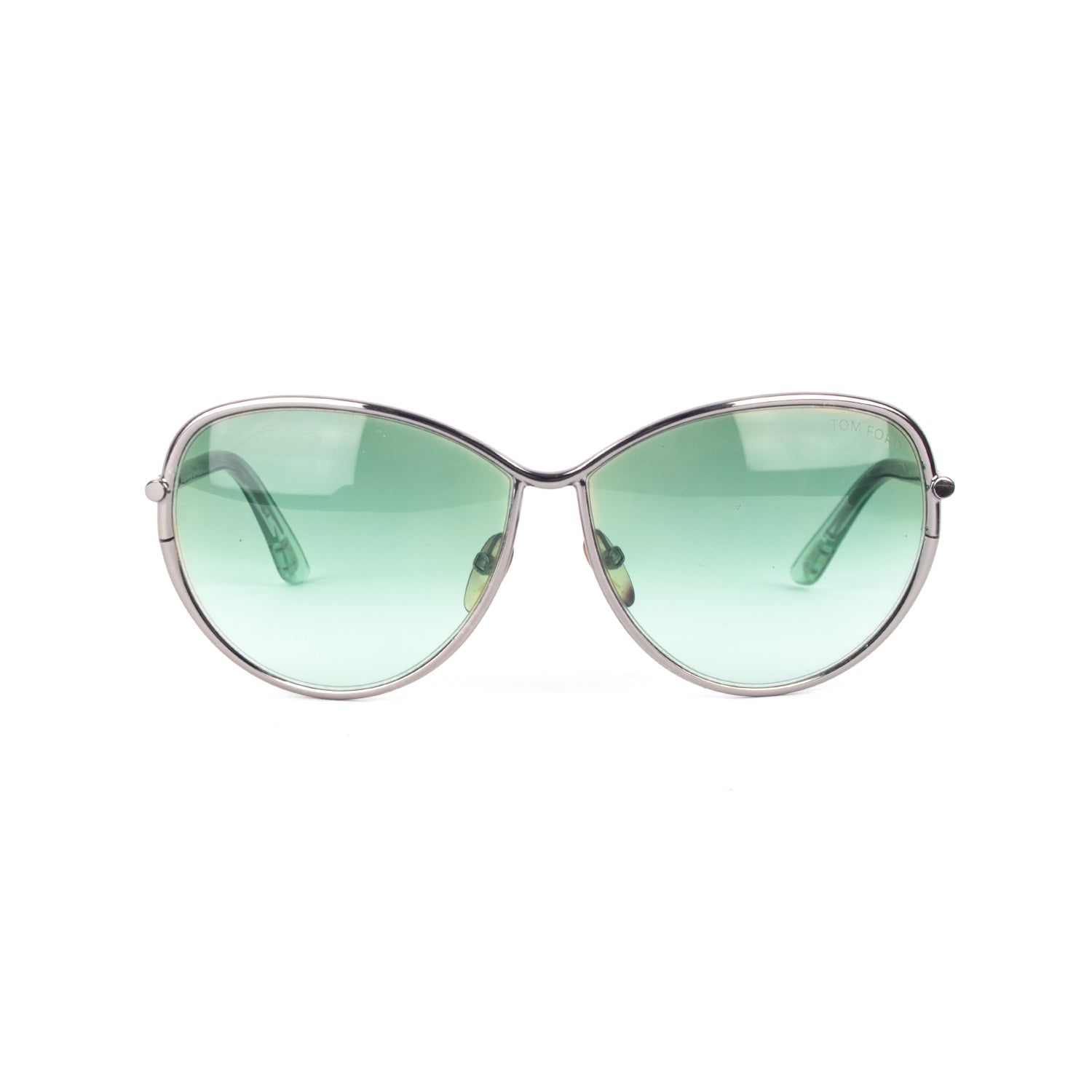 Silver Green Lenses Sunglasses