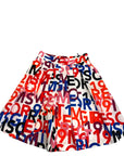 MSGM Multicolour Pattern Flared Short EU 42
