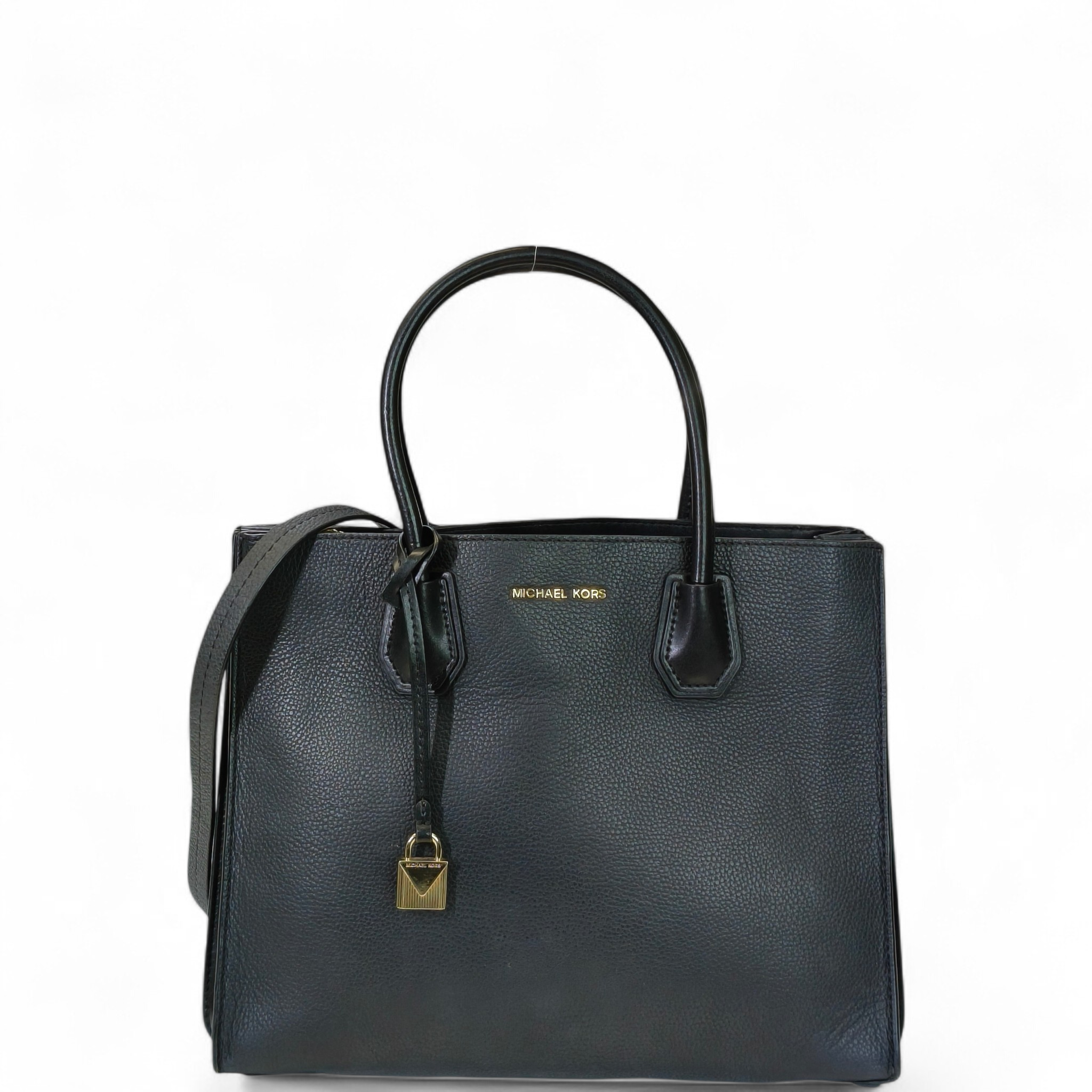 Michael Kors Mercer Tote Black Pebbled Leather