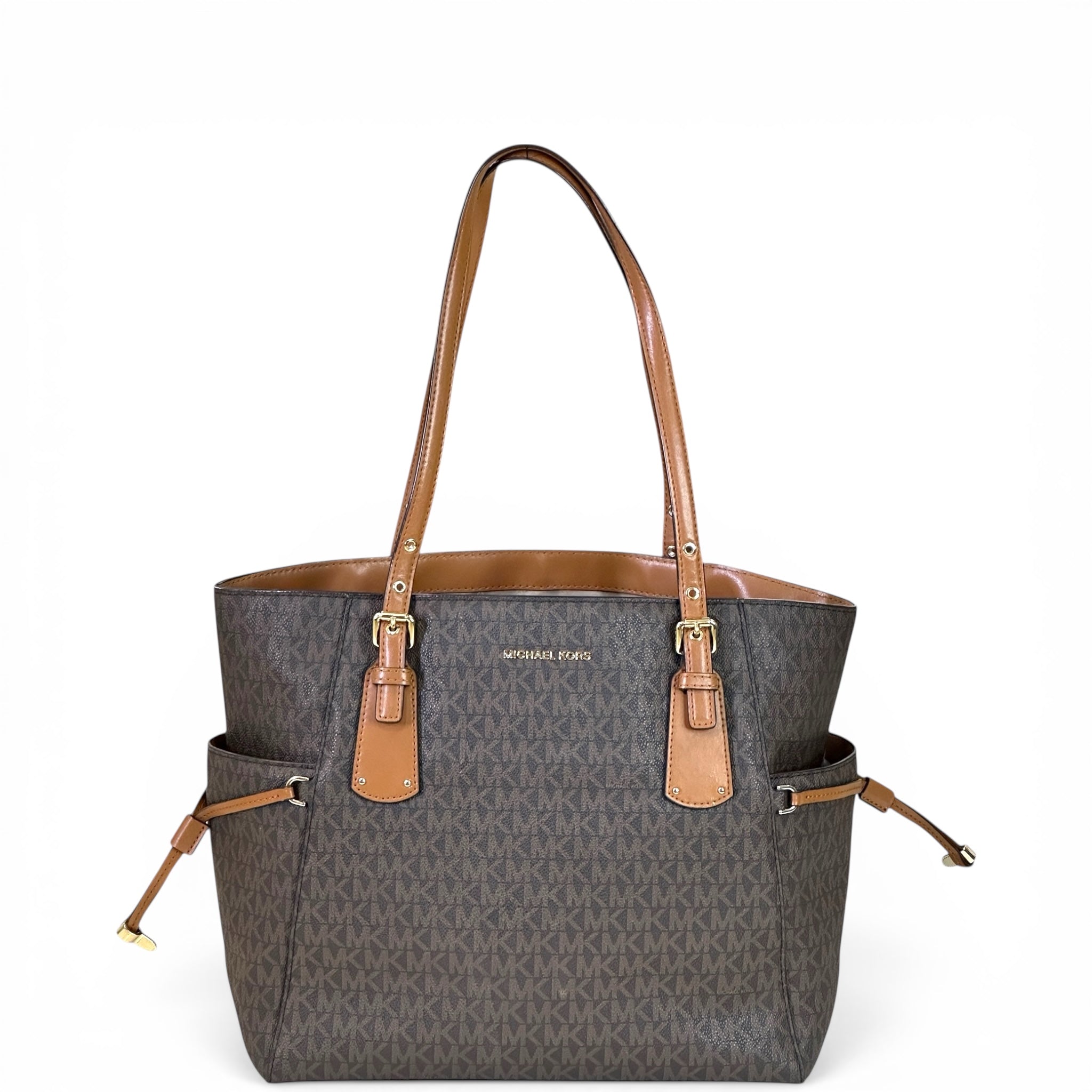 Michael Kors Voyager Tote Brown Monogram Canvas