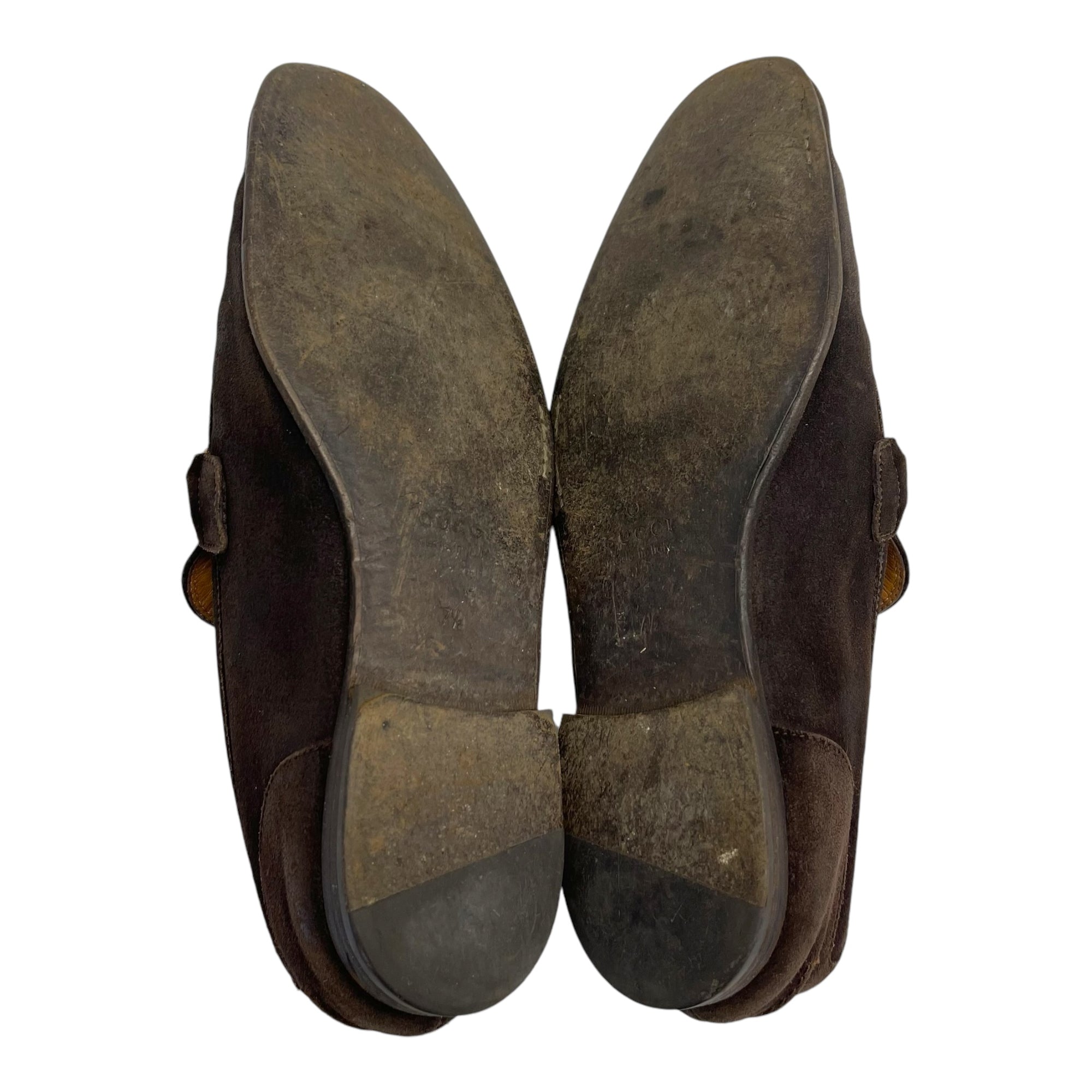 Gucci Suede Horsebit Web Loafers UK 7.5