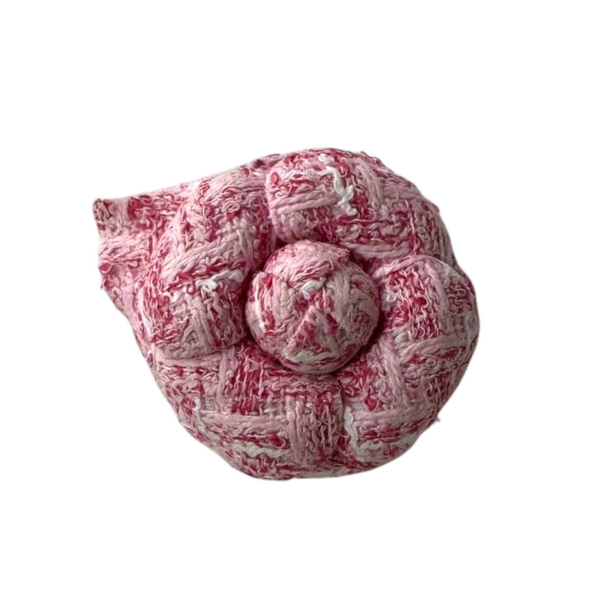 Chanel Camellia Flower Brooch in Pink Fabric
