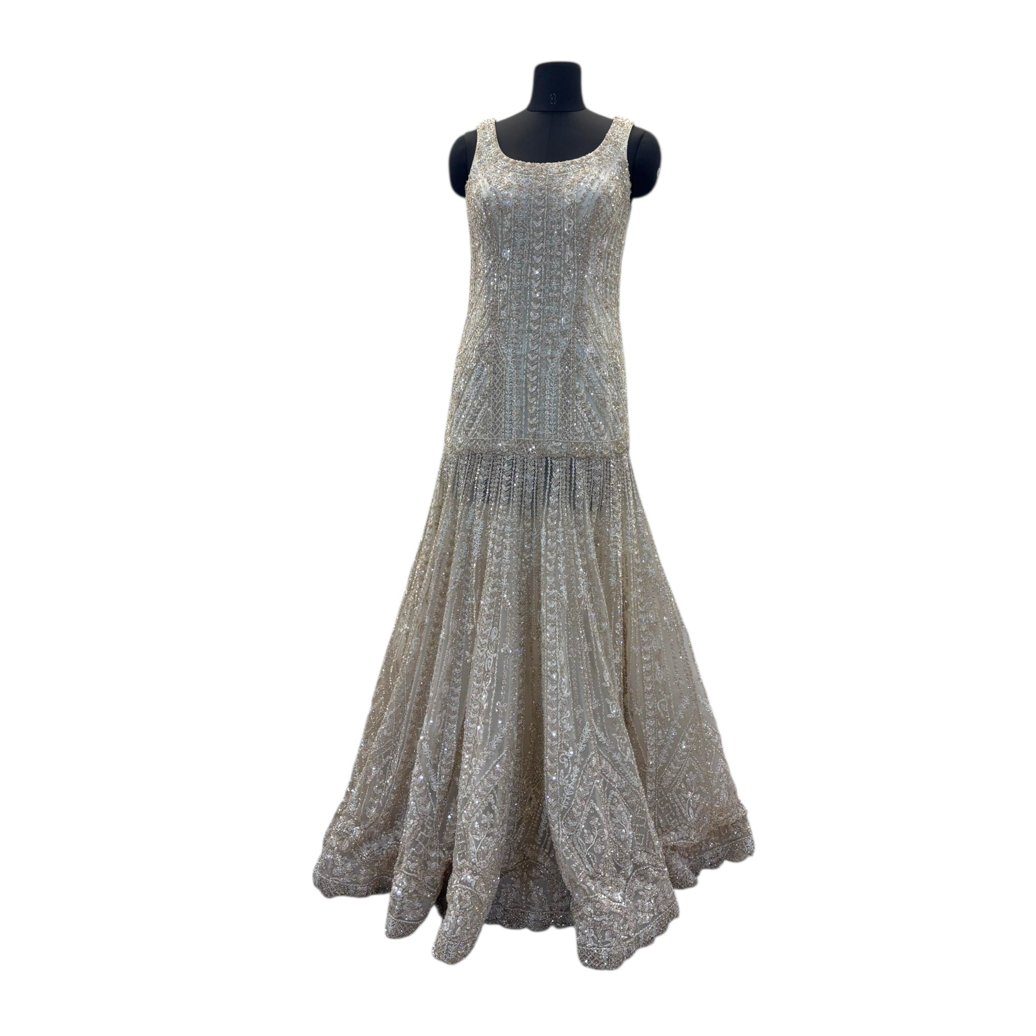 Seema Gujral Ivory Gown Medium