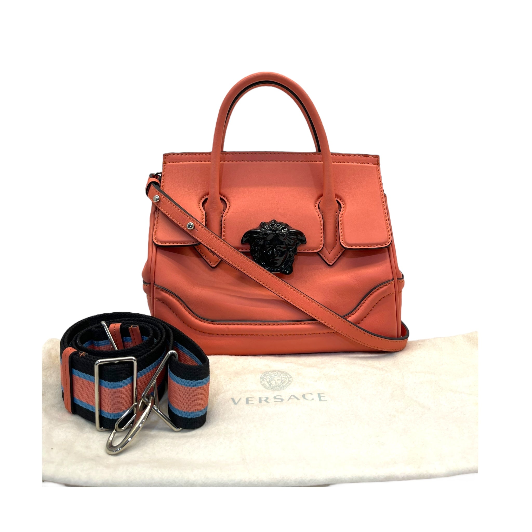 Versace Pink Leather Palazzo Empire Bag