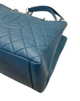 Chanel Blue Quilted Caviar Leather GST XL Shopper Tote Bag