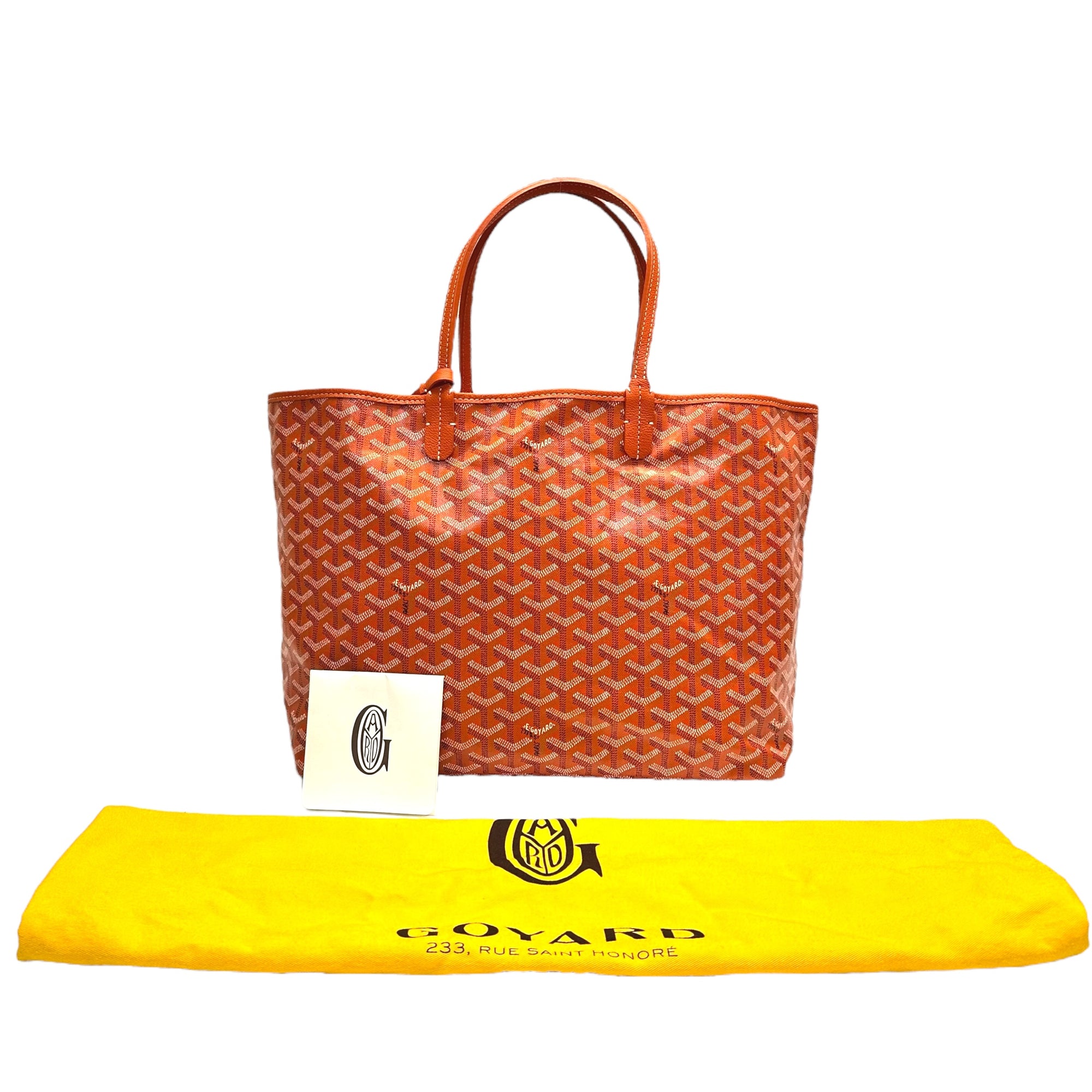 Goyard Orange Goyardine Coated Canvas St. Louis PM Tote